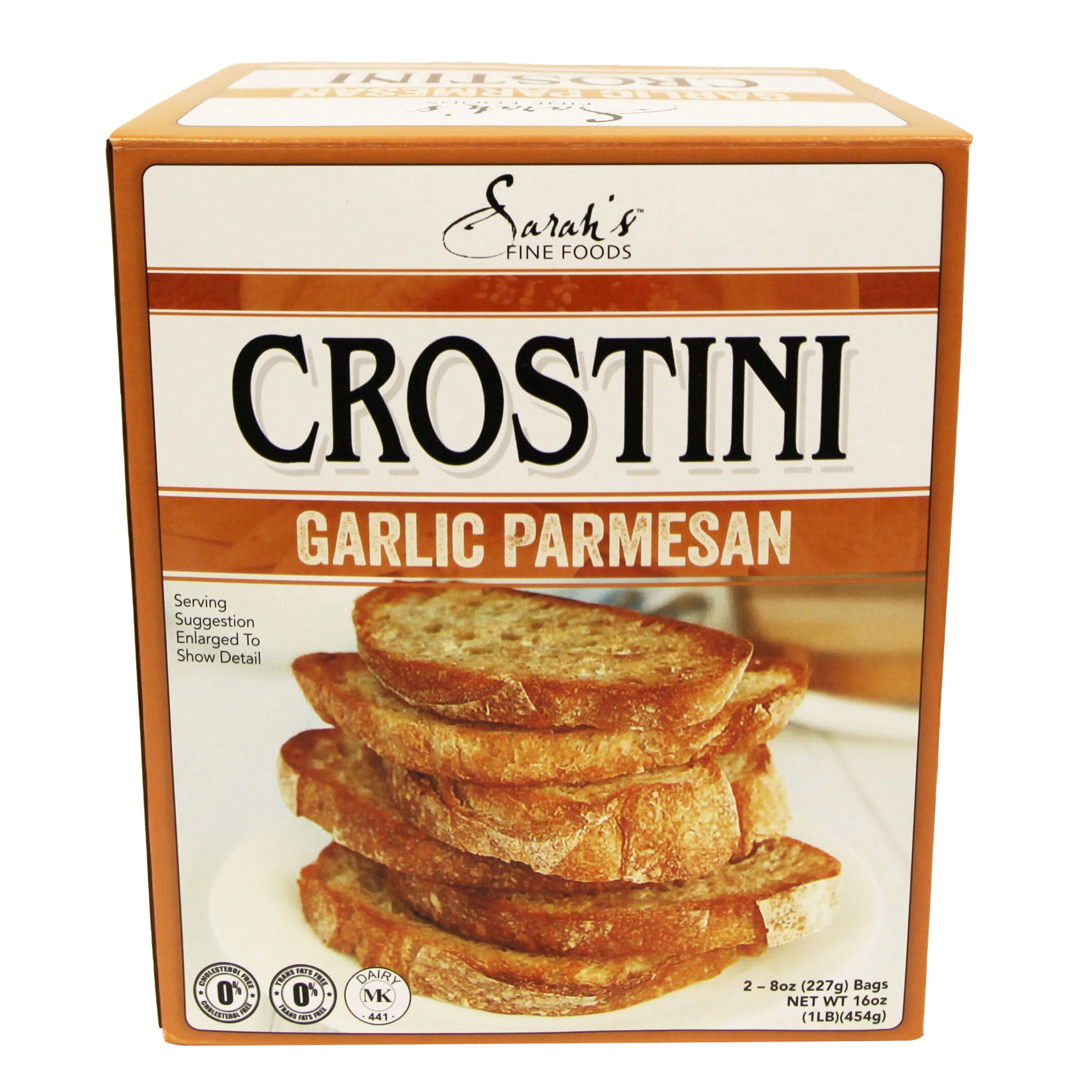 SARAH`S GARLIC & PARM CROSTINI 16 OUNCE BOX