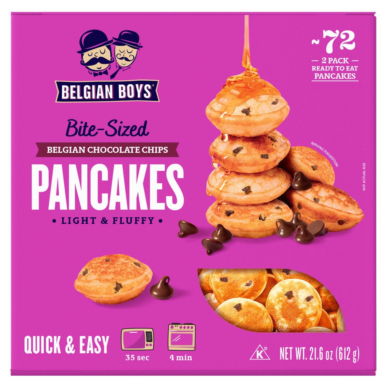 BELGIAN BOYS CHOC CHIP PANCAKES 21.6 OZ - Image 1