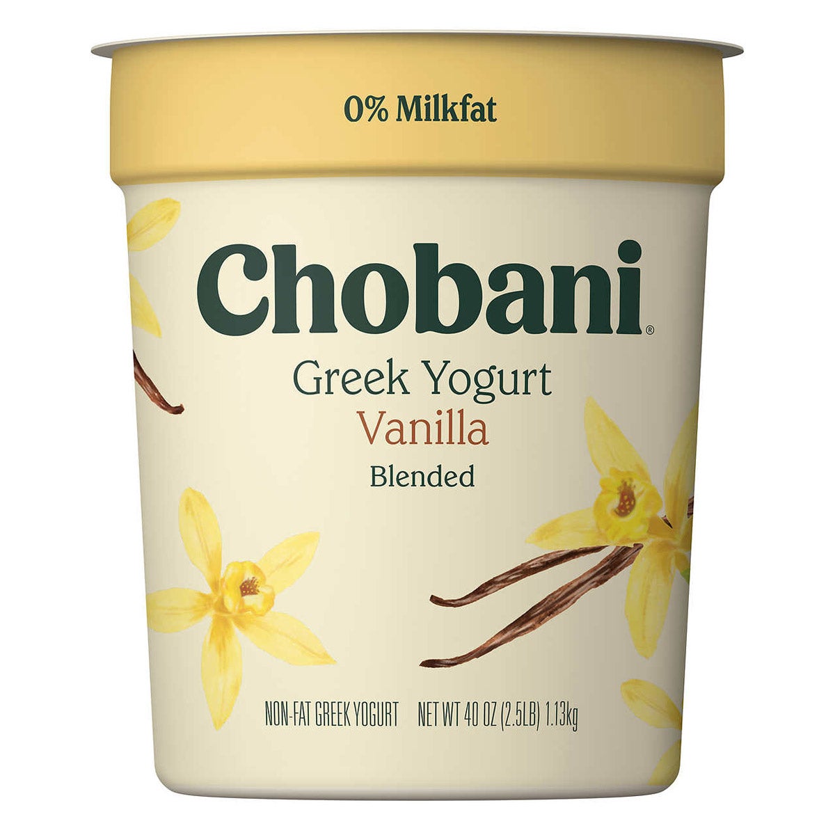 CHOBANI VANILLA GREEK YOGURT 40 OUNCES