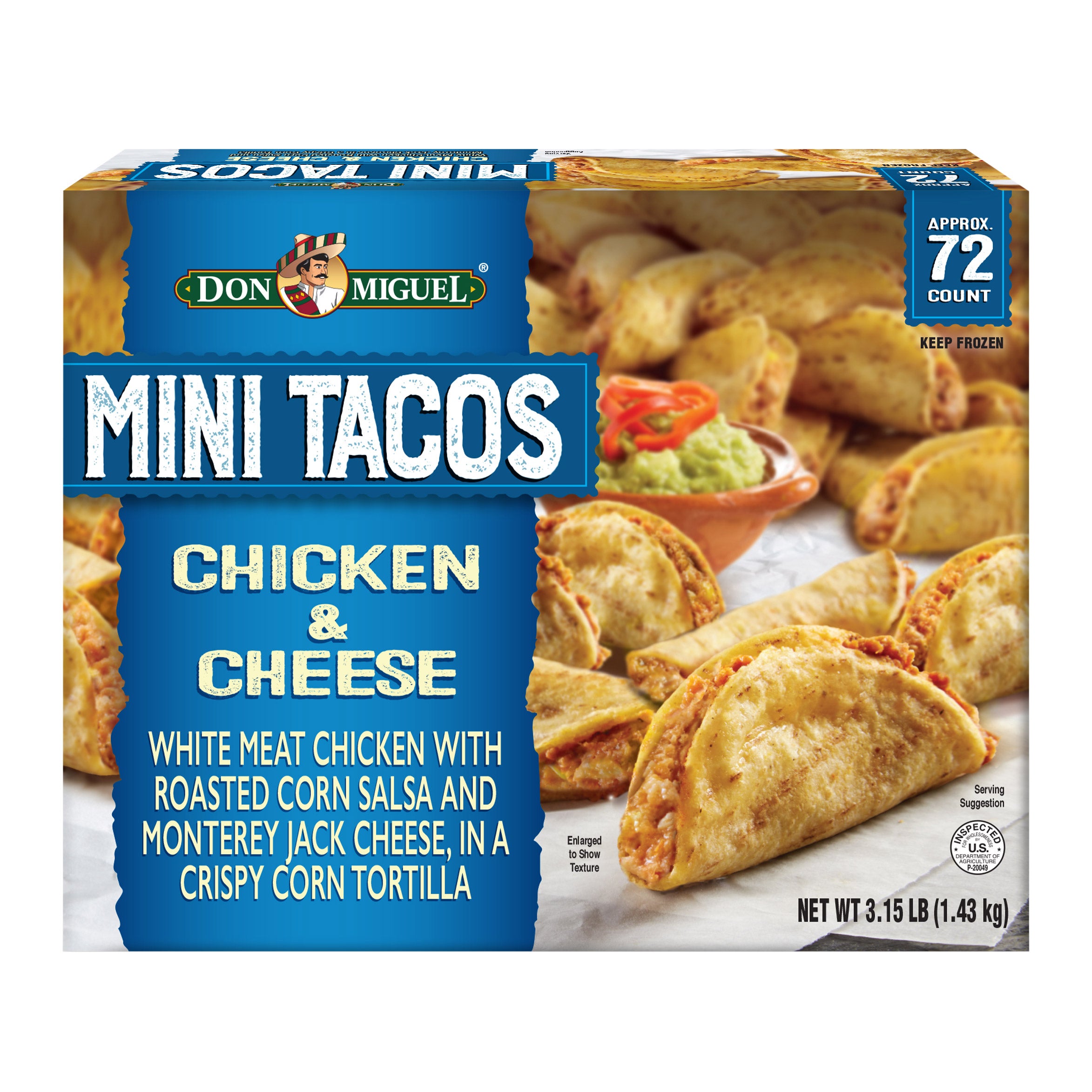 DON MIGUEL CHICKEN MINI TACOS 50.4 OZ - Image 1
