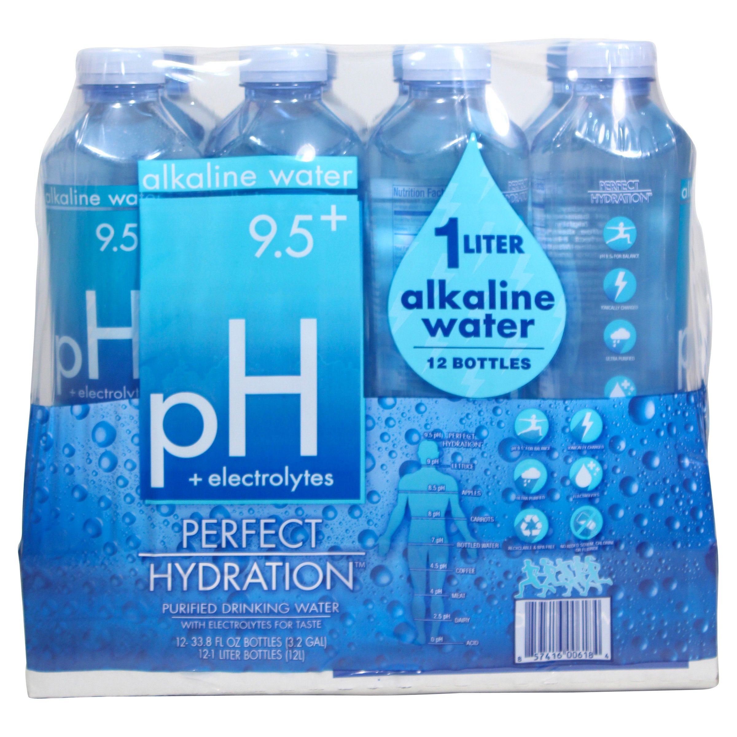 PERFECT HYDRATION ALKALINE WATER 12 PACK 1 LITER EACH