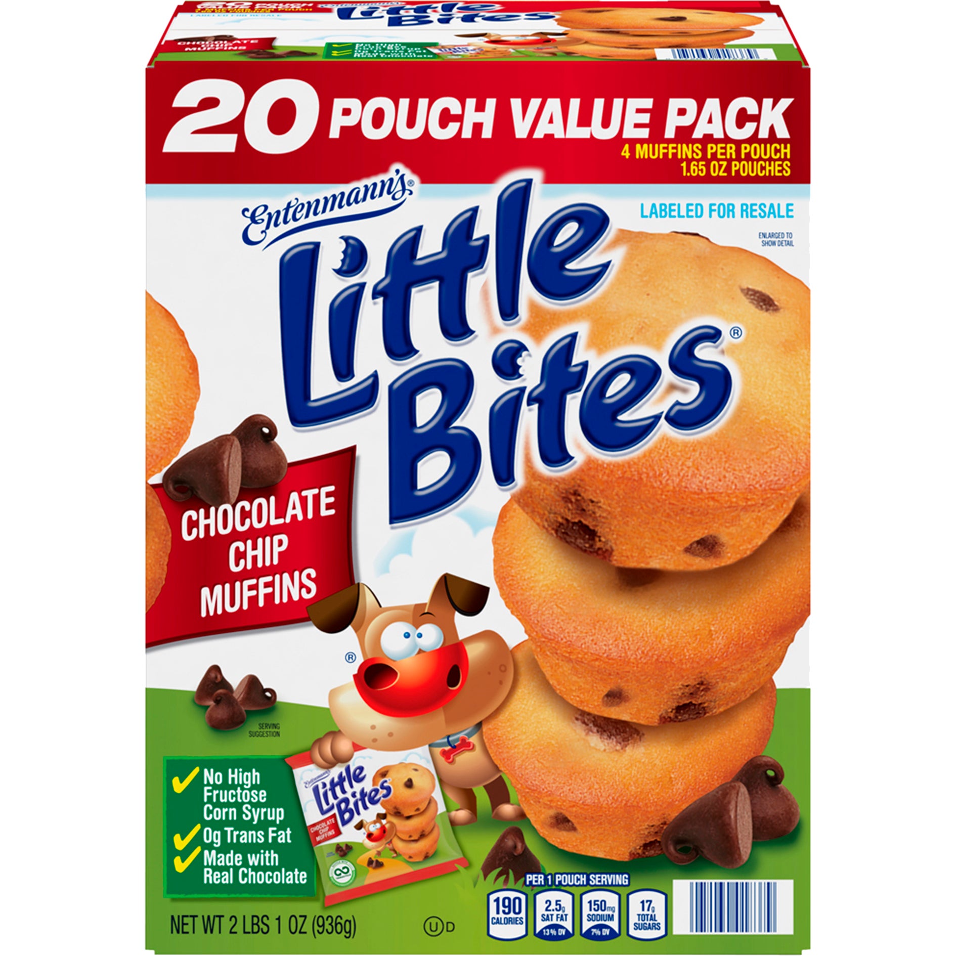 ENTENMANN'S LTL BTS CHOCOLATE CHIP 20/1.65OZ - Image 1