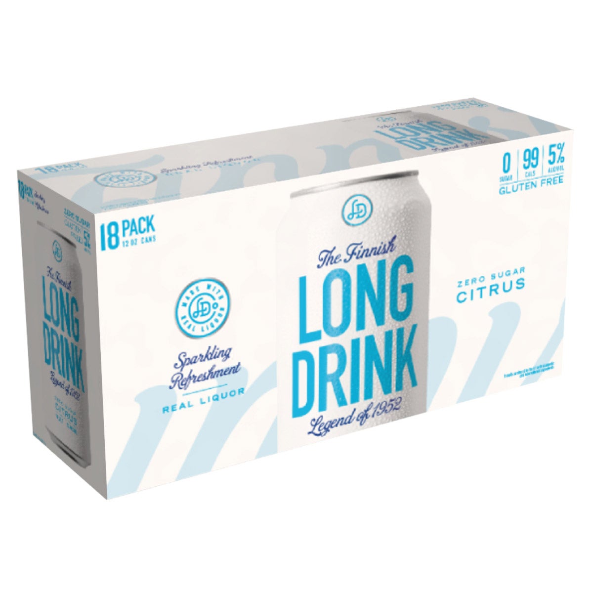 LONG DRINK ZERO SUGAR CITRUS 18/12 OUNCE CANS