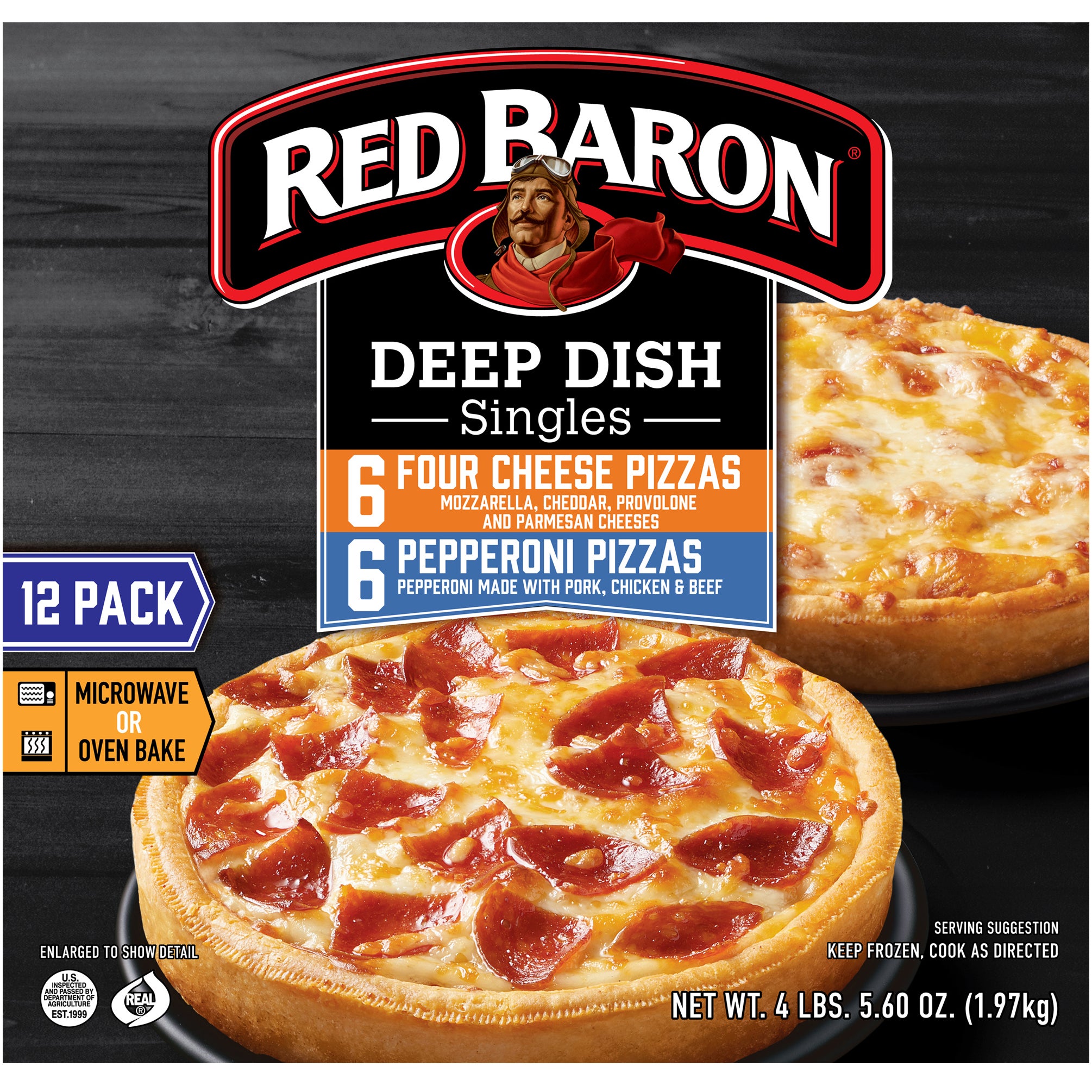 RED BARON 5¨ DEEP DISH PIZZA 12 CT - Image 1