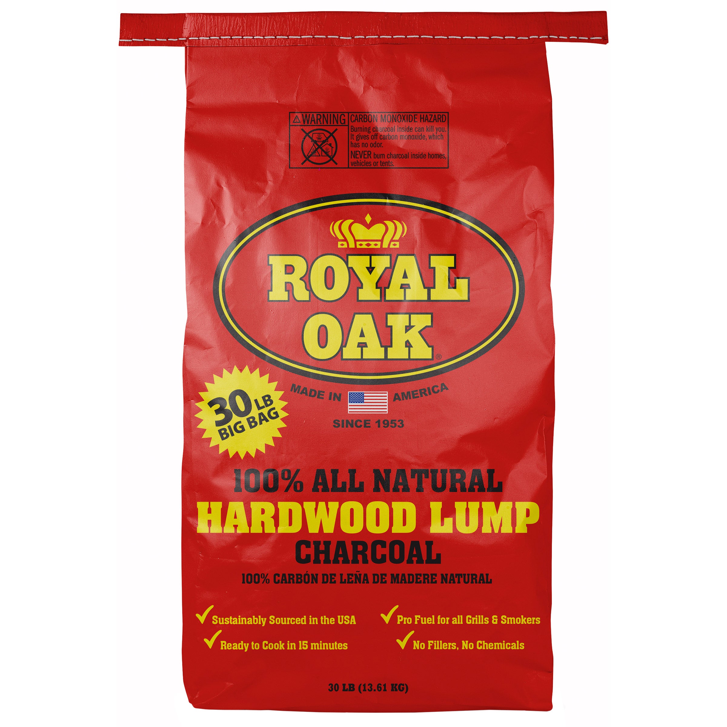 ROYAL OAK LUMP CHARCOAL 30 LBS - Image 1