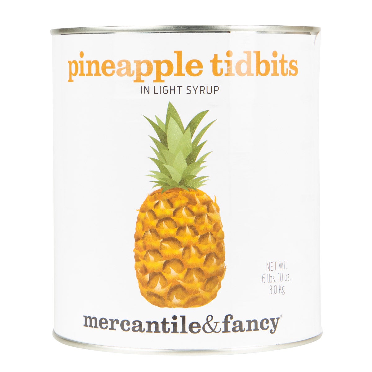MERCANTILE & FANCY PINEAPPLE TIDBITS #10 CAN