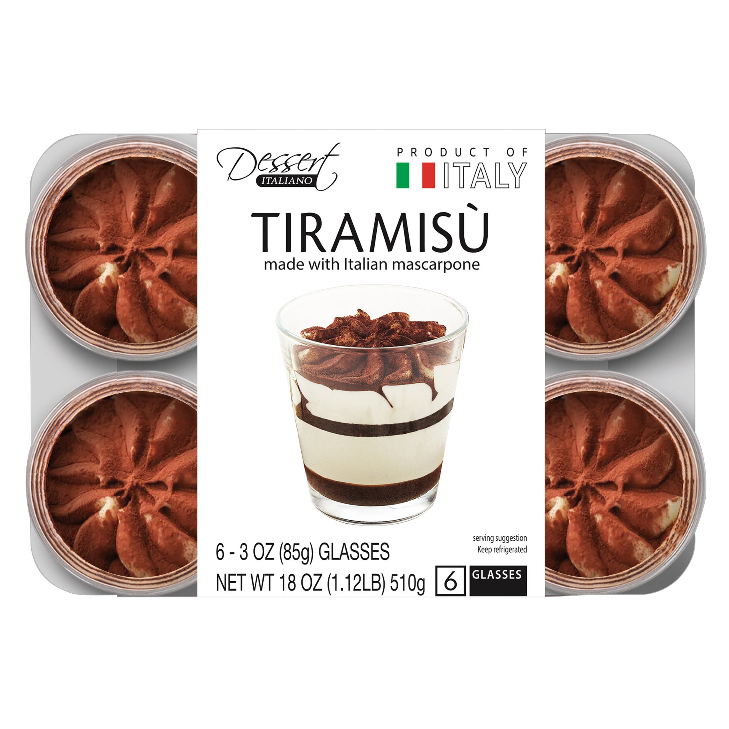 ITALIAN TIRAMISU WITH MASCARPONE CHEESE 6/3 OZ - Image 1