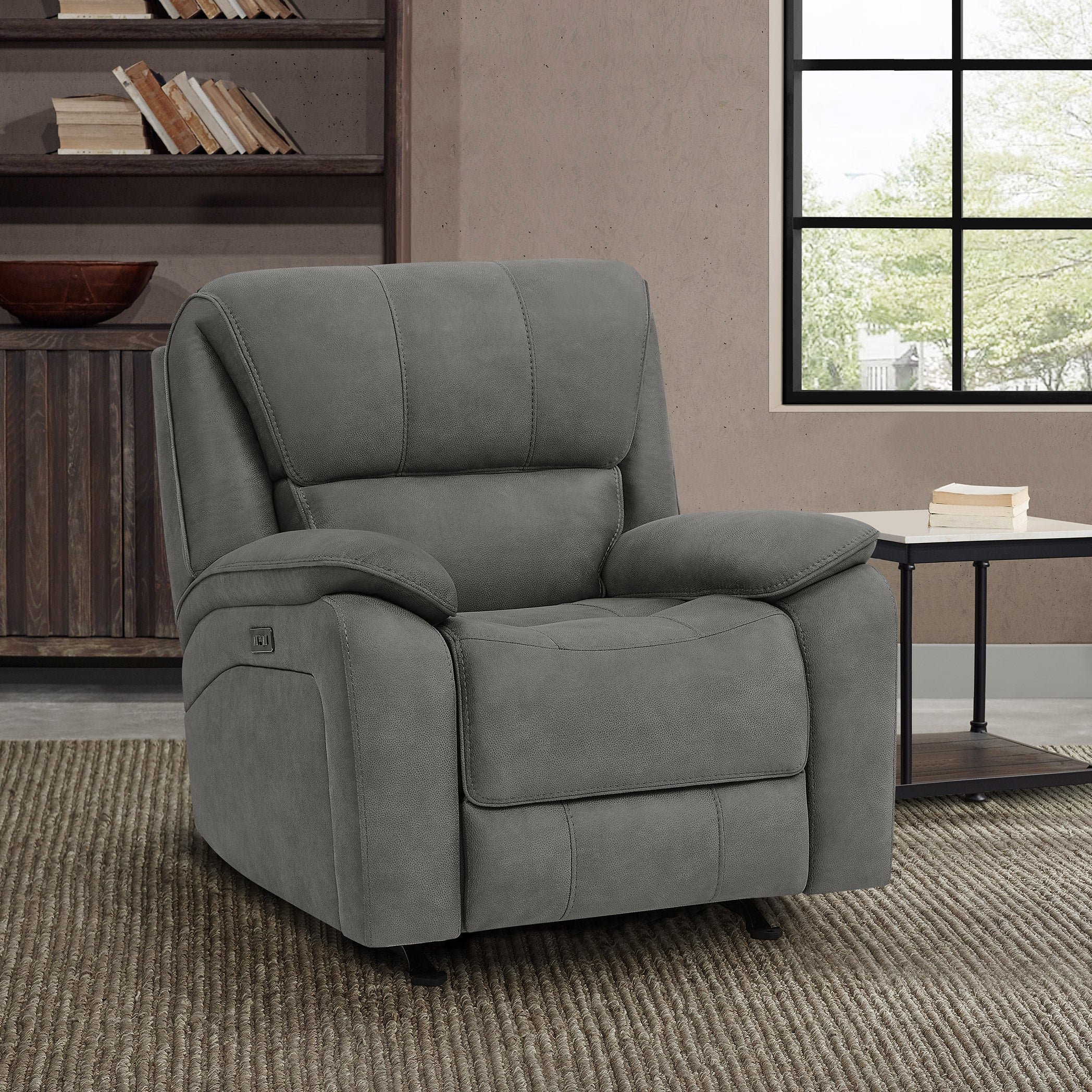 BARCALOUNGER JONES FABRIC POWER RECLINER WITH POWER HEADREST - Image 1