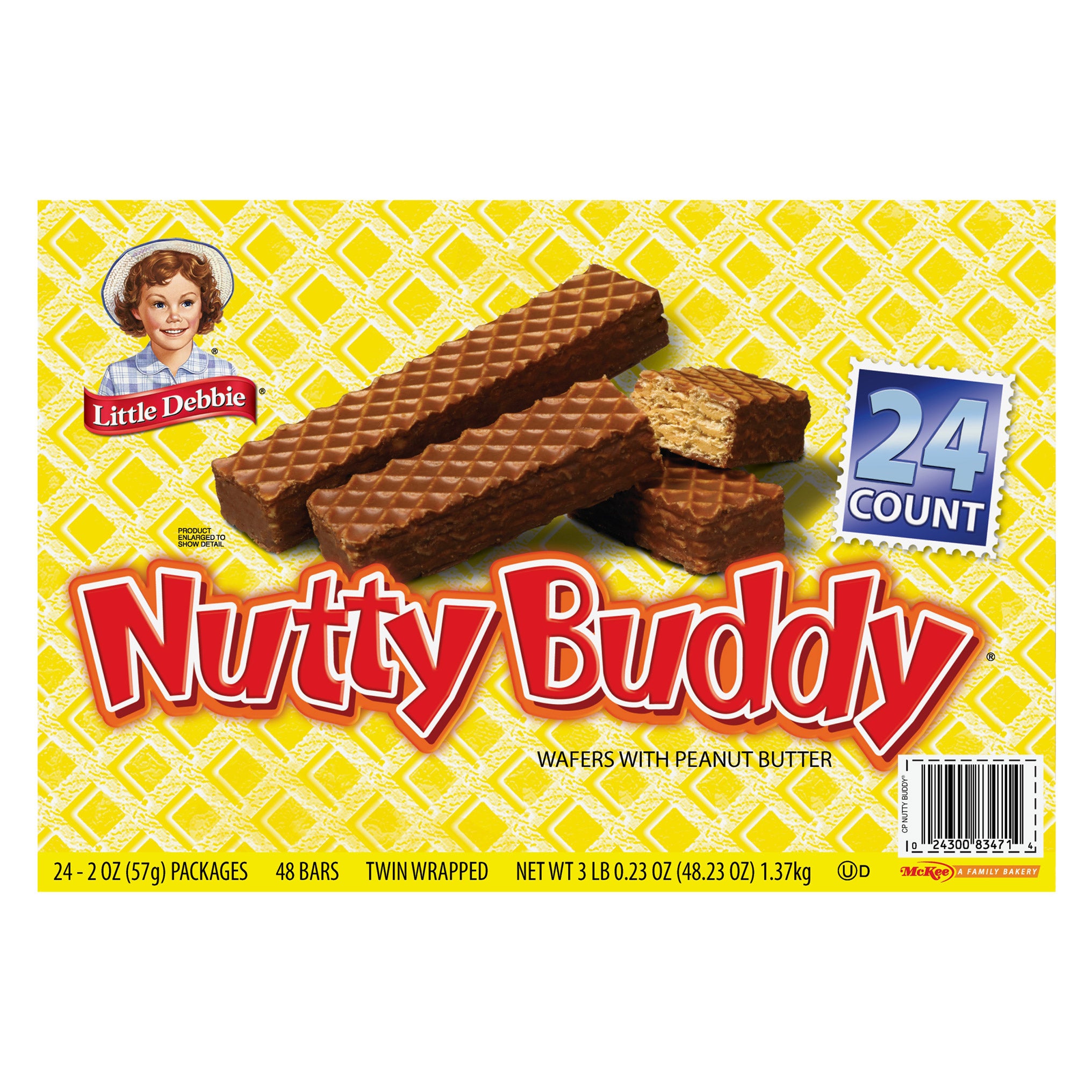 LITTLE DEBBIE NUTTY BUDDY 24 PACK 2 OUNCES EACH