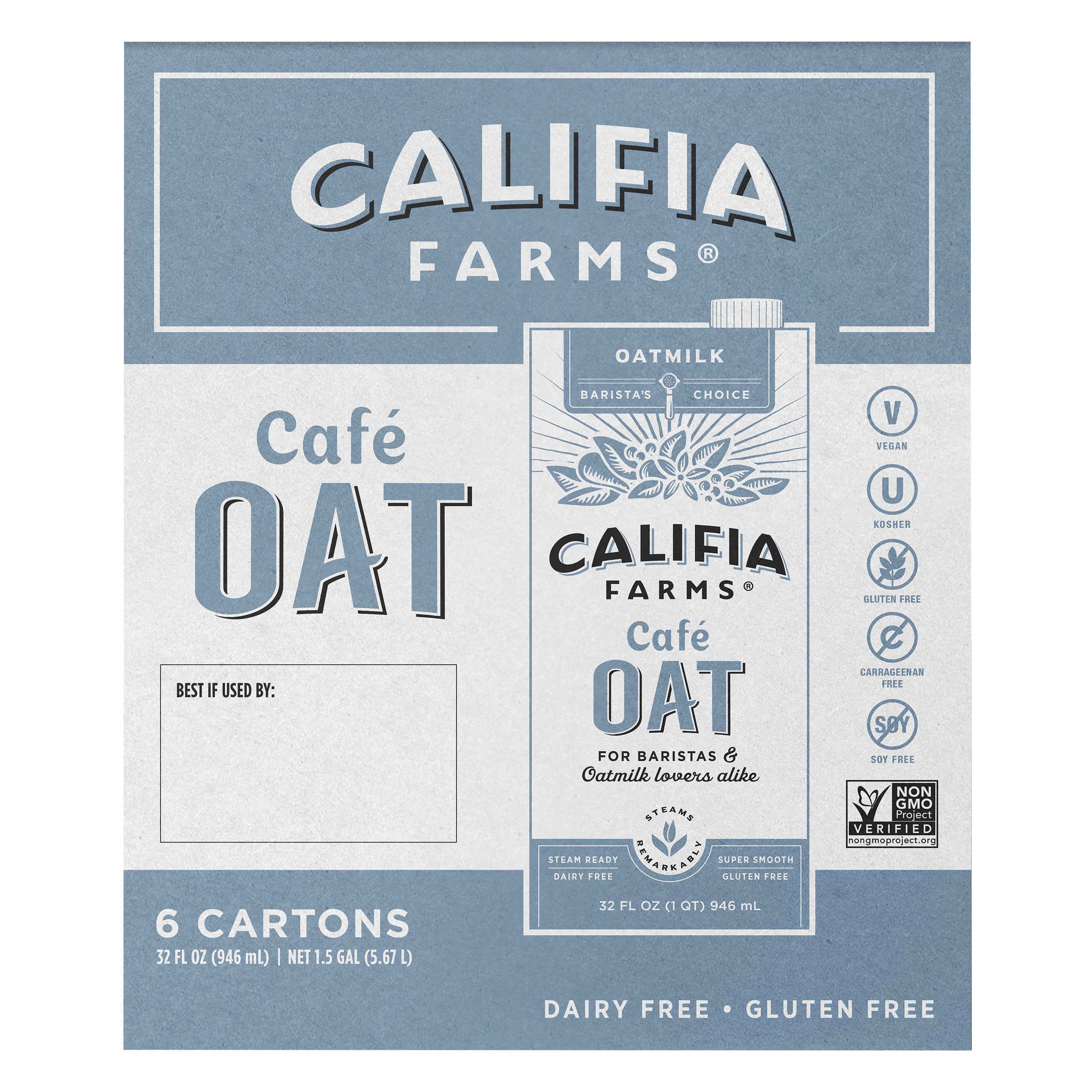 CALIFIA FARMS CAFE OAT BARISTA BLEND 6/32 OZ (6 QTS) - Image 1