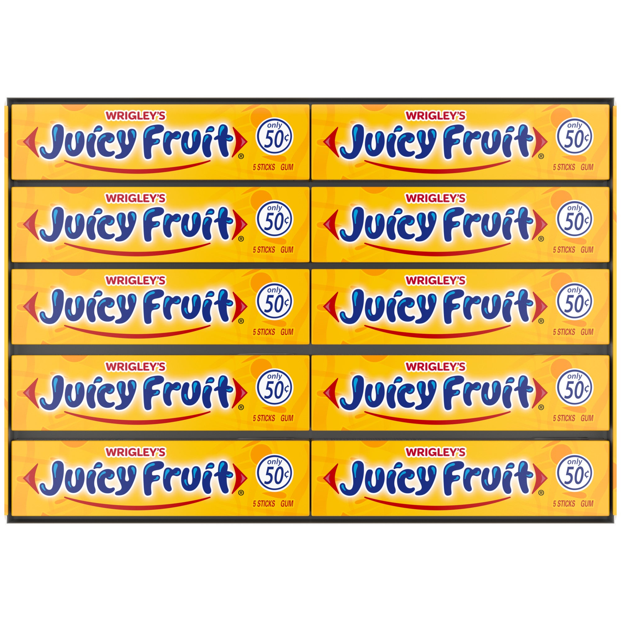 WRIGLEY'S JUICY FRUIT GUM 40 CT / 5 PC