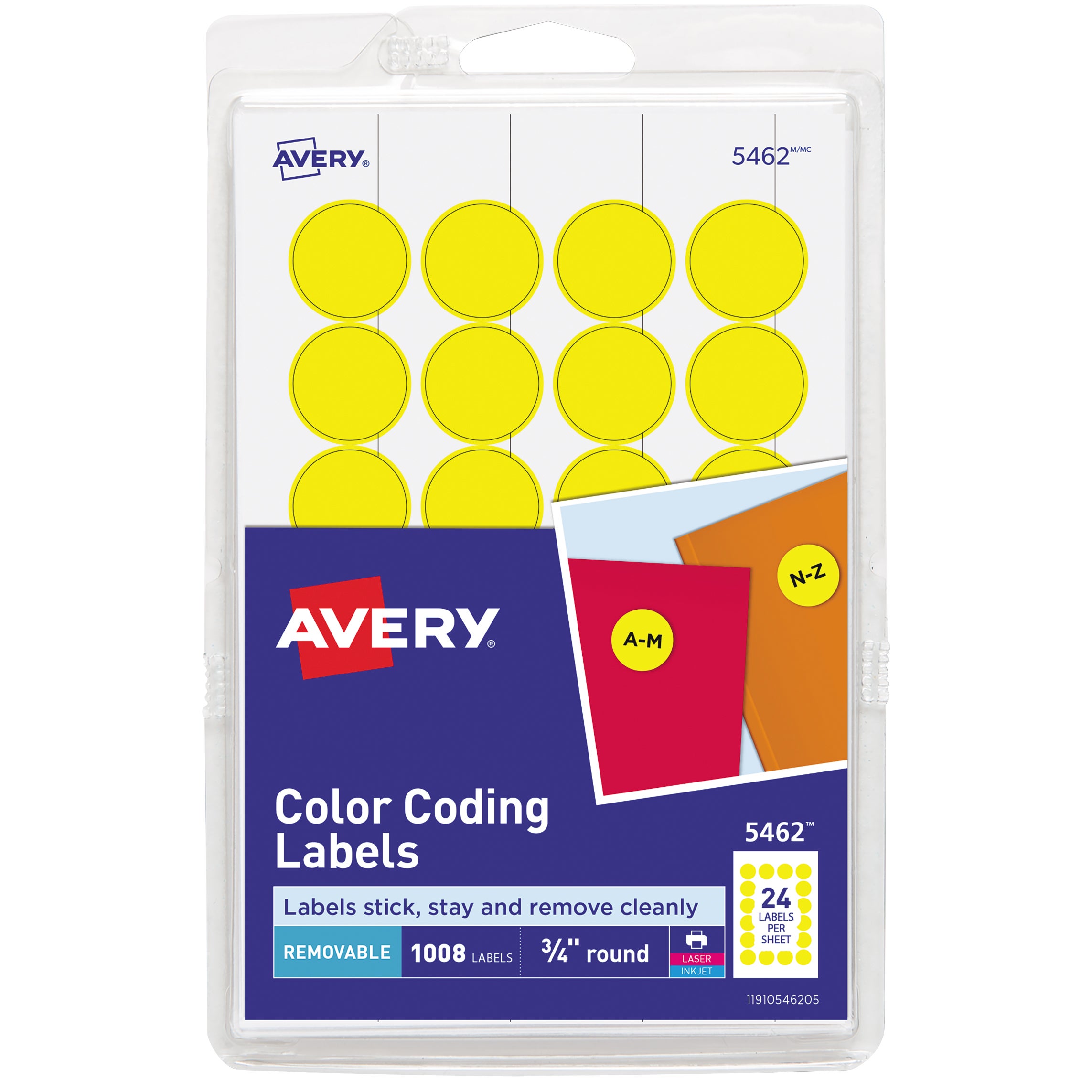 AVERY 3024 DOTS .75¨ YELLOW DOT LABEL AVE05462KT 3CT - Image 1
