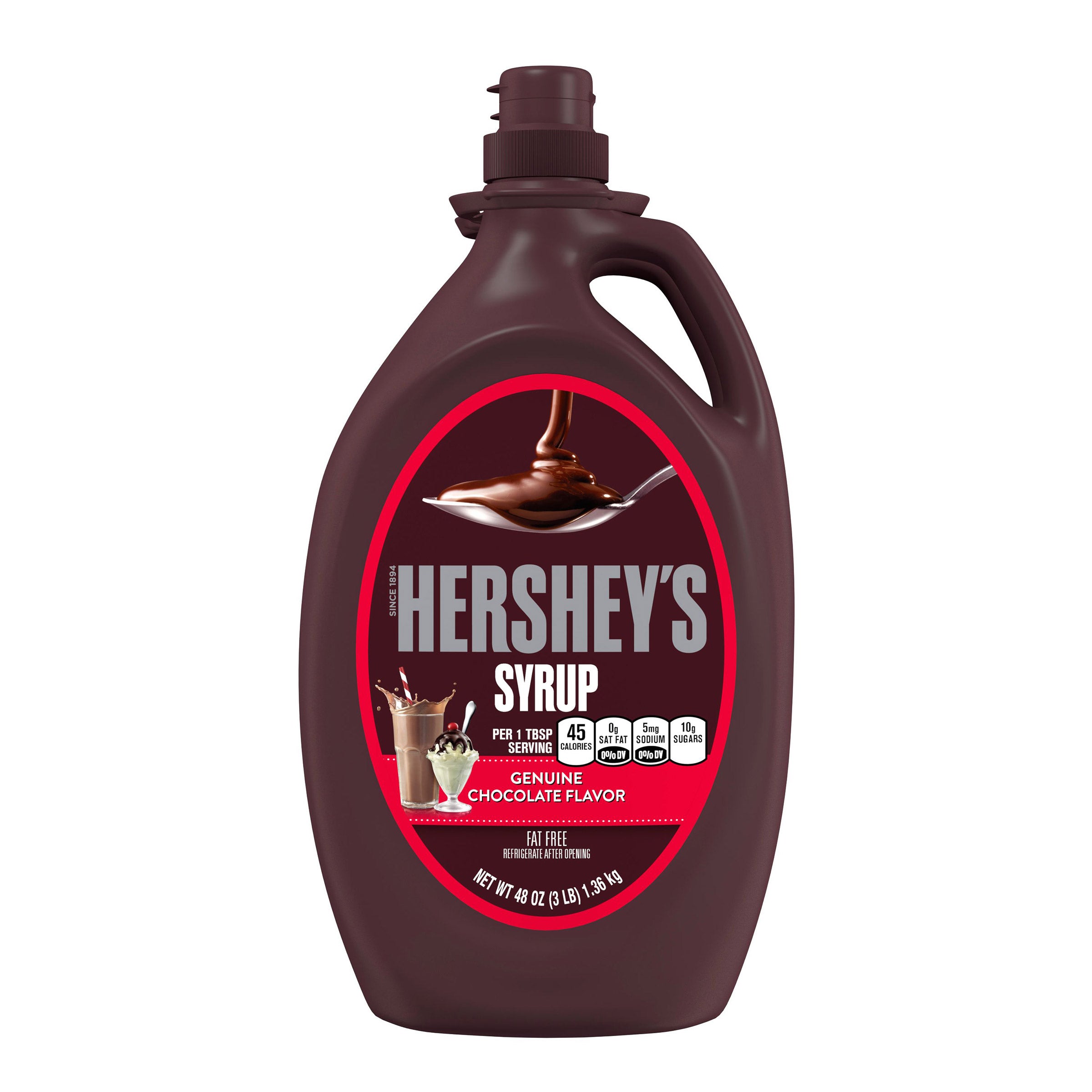 HERSHEY'S SYRUP CHOCOLATE FLAVOR 2 PACK 48 OUNCES EACH