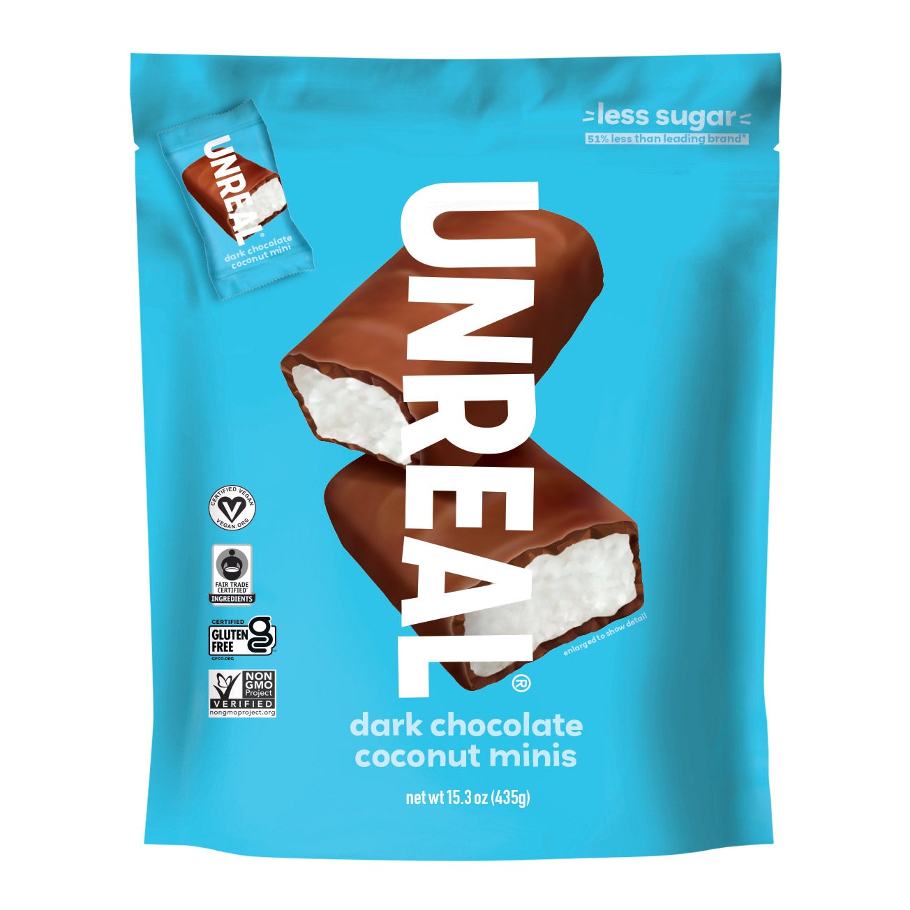 UNREAL DARK CHOCOLATE COCONUT MINI BARS 15.34 OZ
