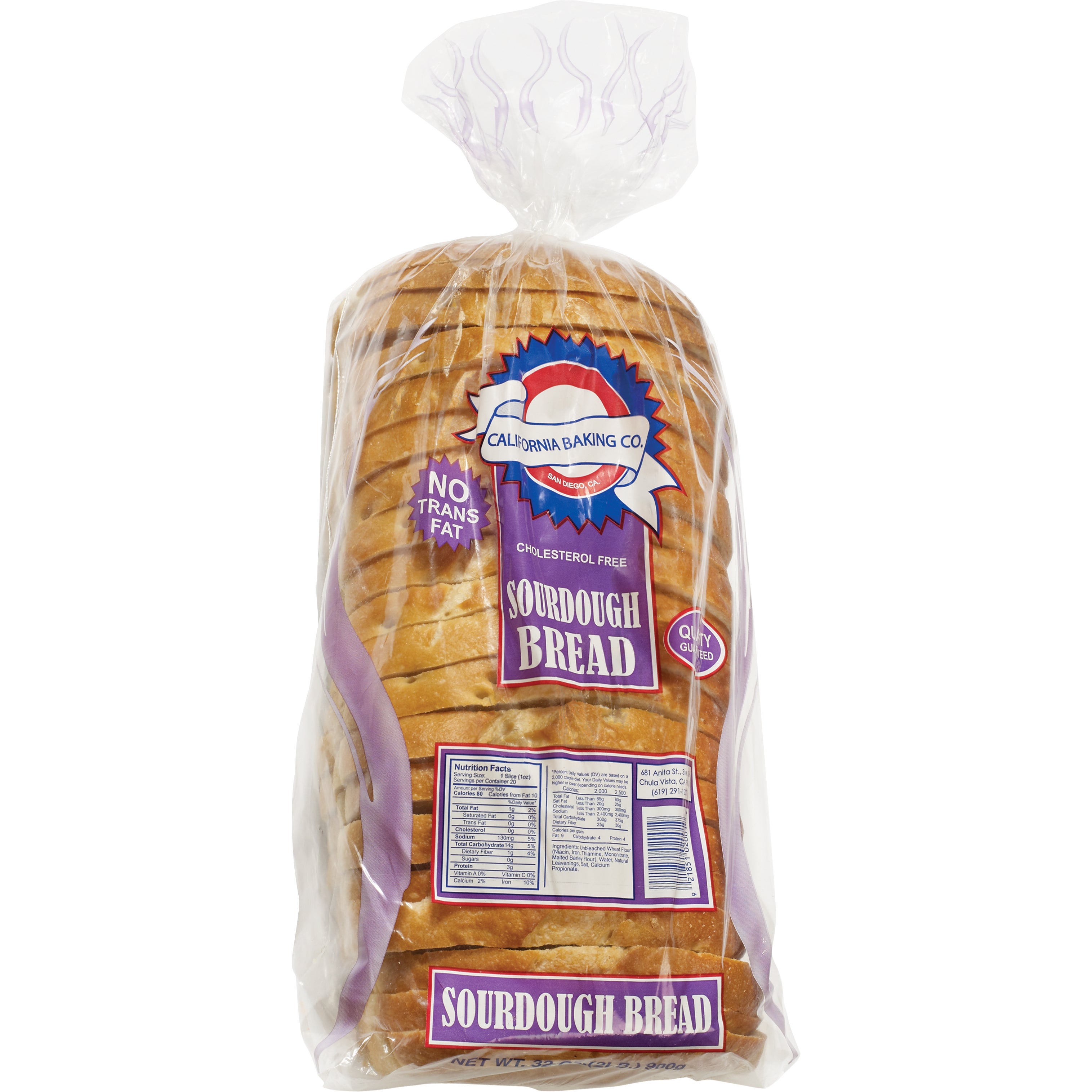 CALIFORNIA BAKING CO. SOURDOUGH DELI BREAD 2 LB
