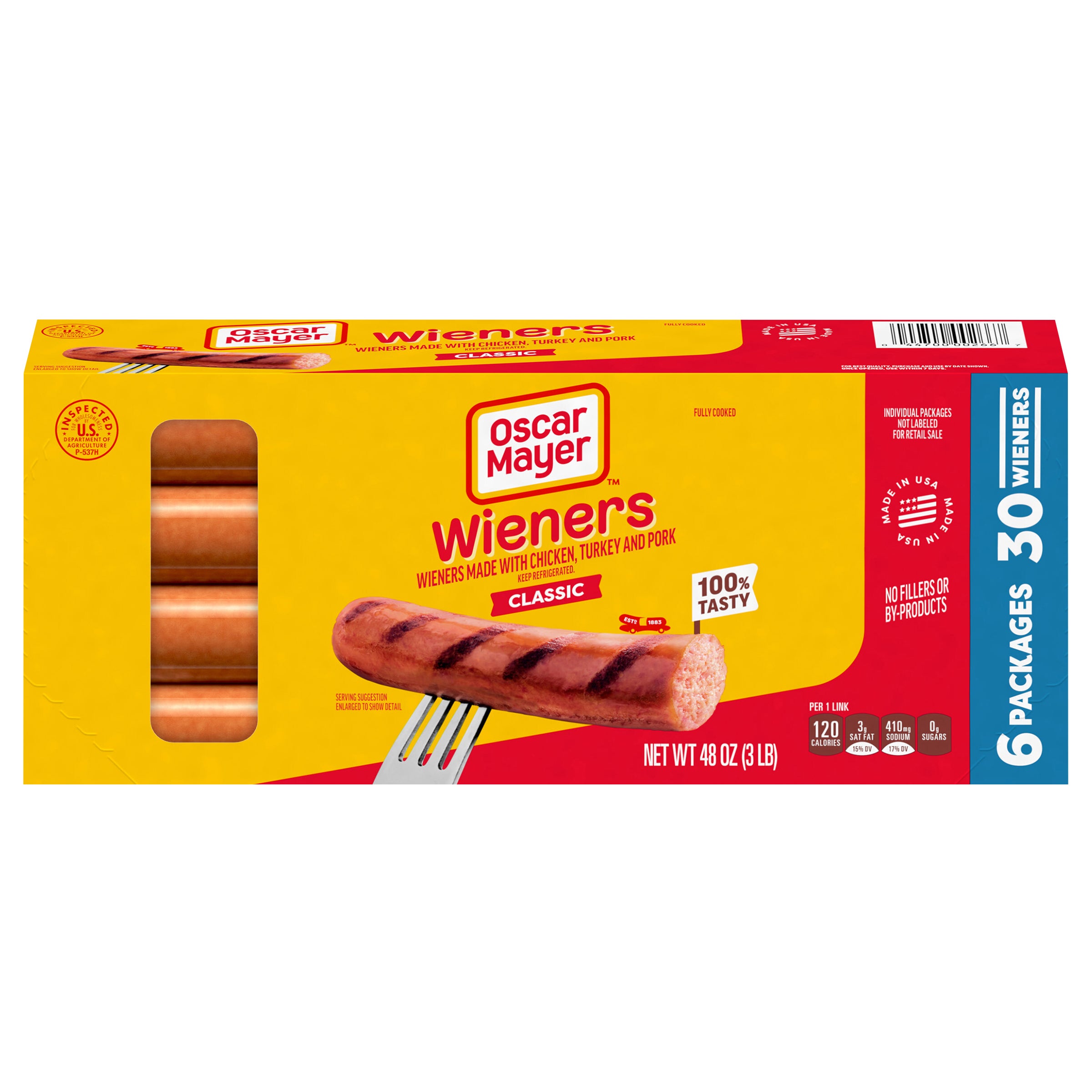 OSCAR MAYER MEAT FRANKS 3 LBS (30 CT) - Image 1