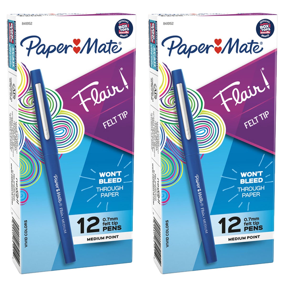 PAPERMATE FLAIR FELT TIP PEN BLU PAP8410152KT 24CT