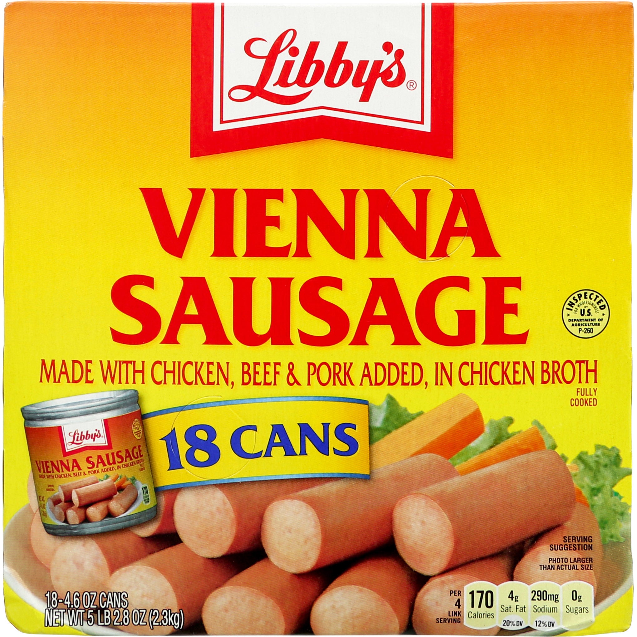 LIBBY'S VIENNA SAUSAGE 18/4.6 OZ