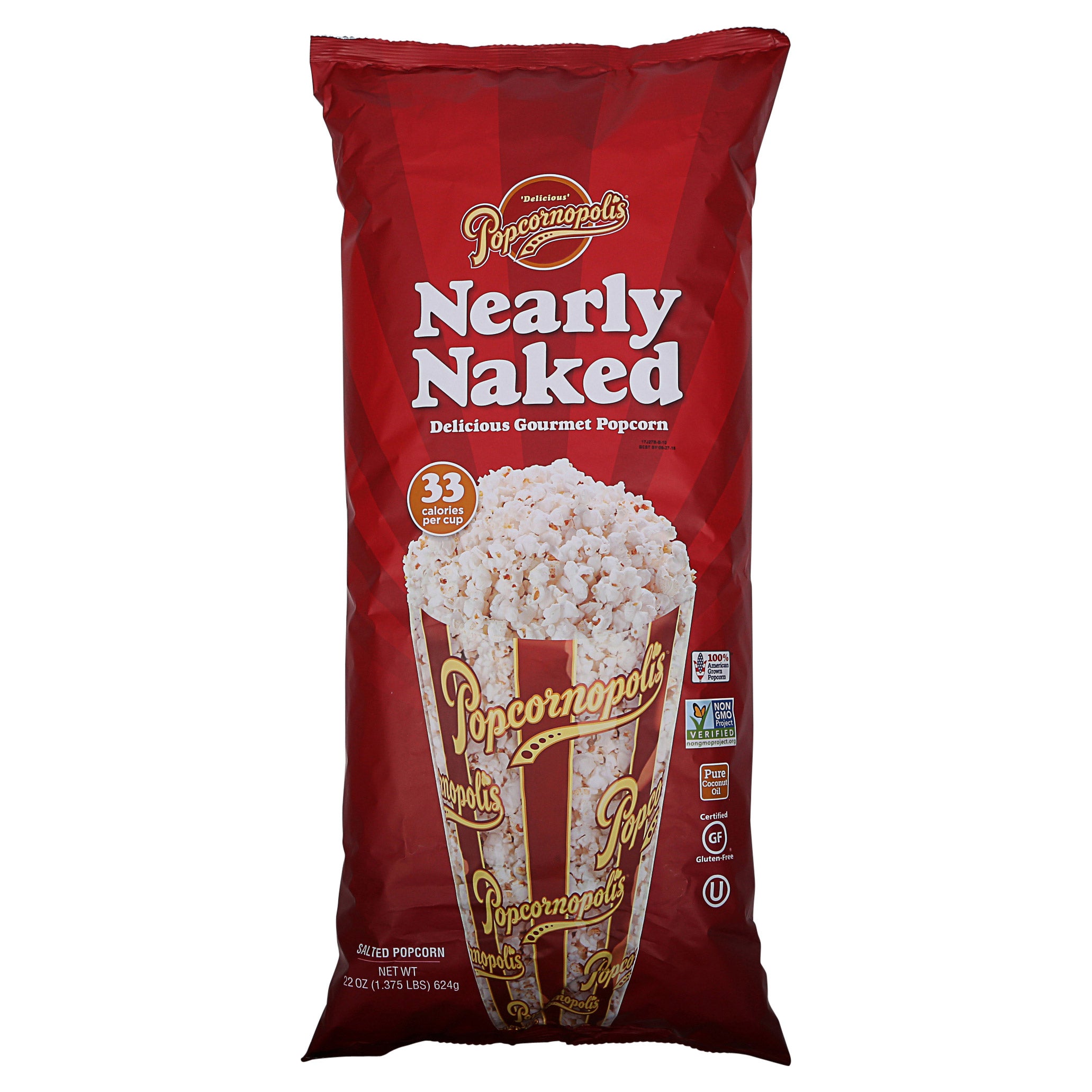 POPCORNOPOLIS NEARLY NAKED 22 OZ