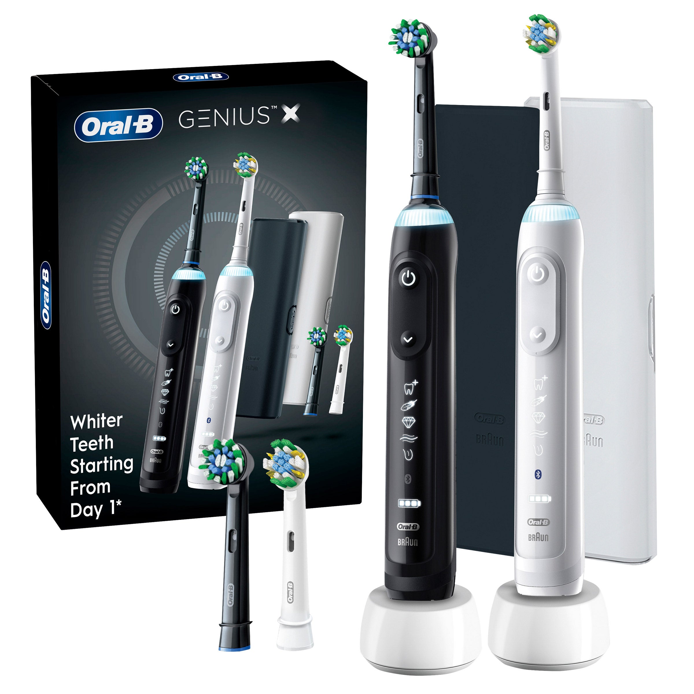 ORAL-B GENIUS X W/AI HANDLES 2PK ^