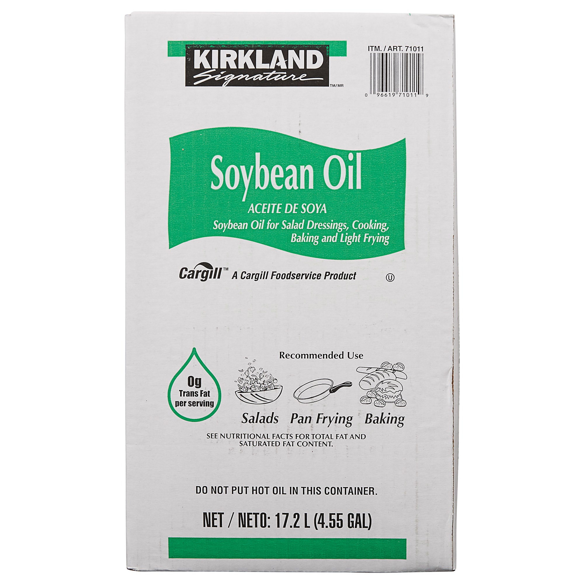 KIRKLAND SIGNATURE SOYBEAN OIL 35 POUND CONTAINER