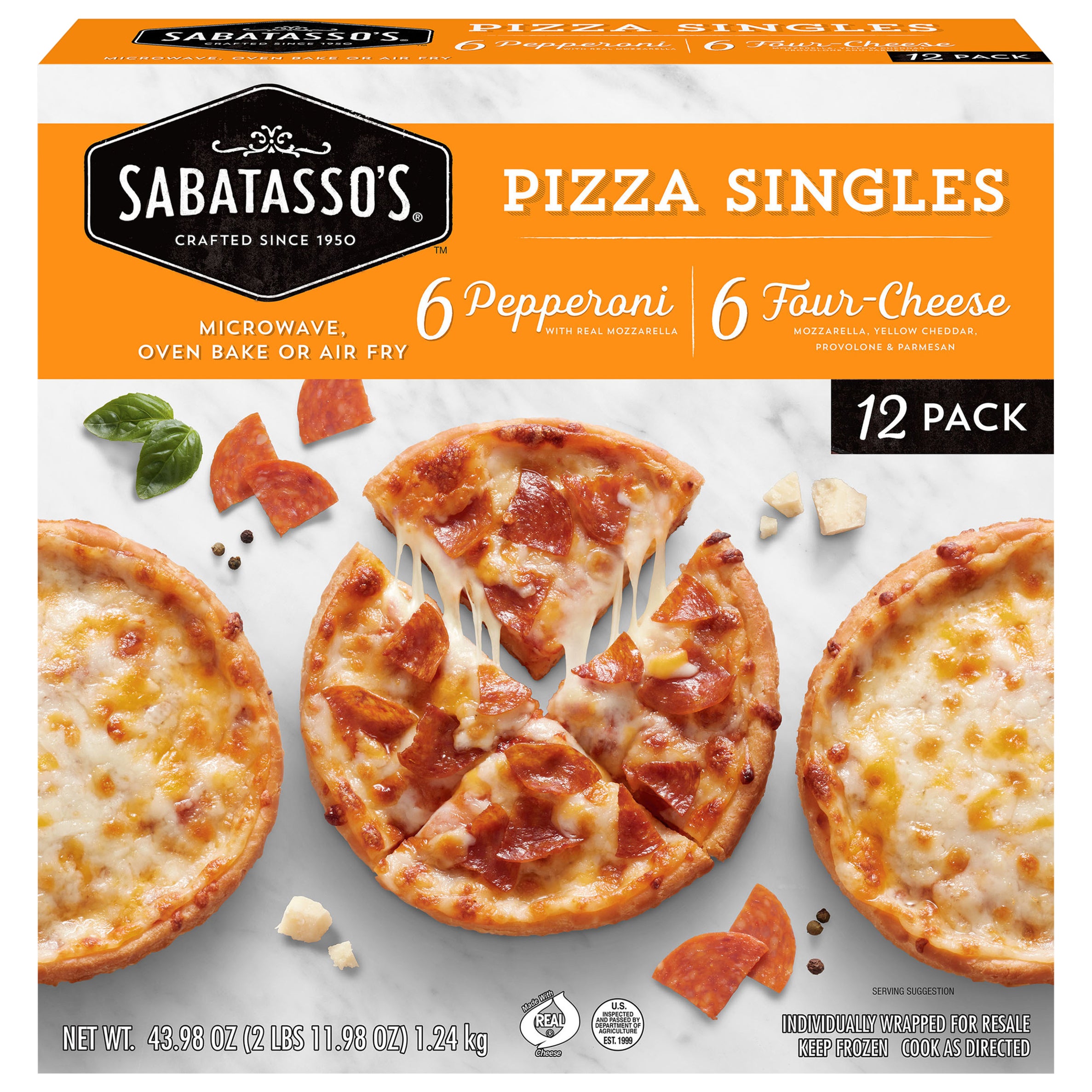 Sabatasso's Pizza Thin Crust Singles 12/3.67 oz - Image 1