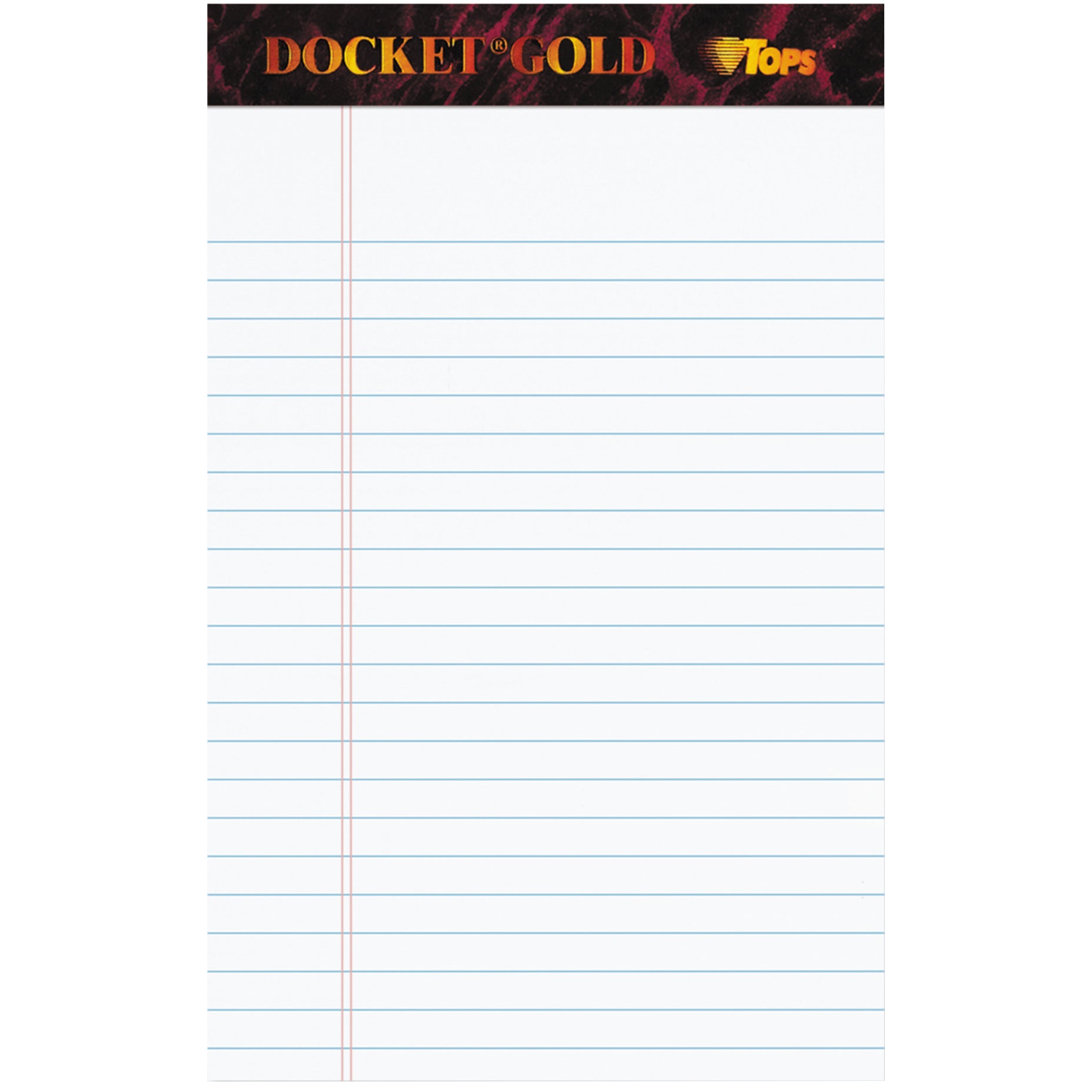 DOCKET PAD,JR LGL,5X8,WE,12/P TOPS*5X8PADS20#WHT12PK - Image 1