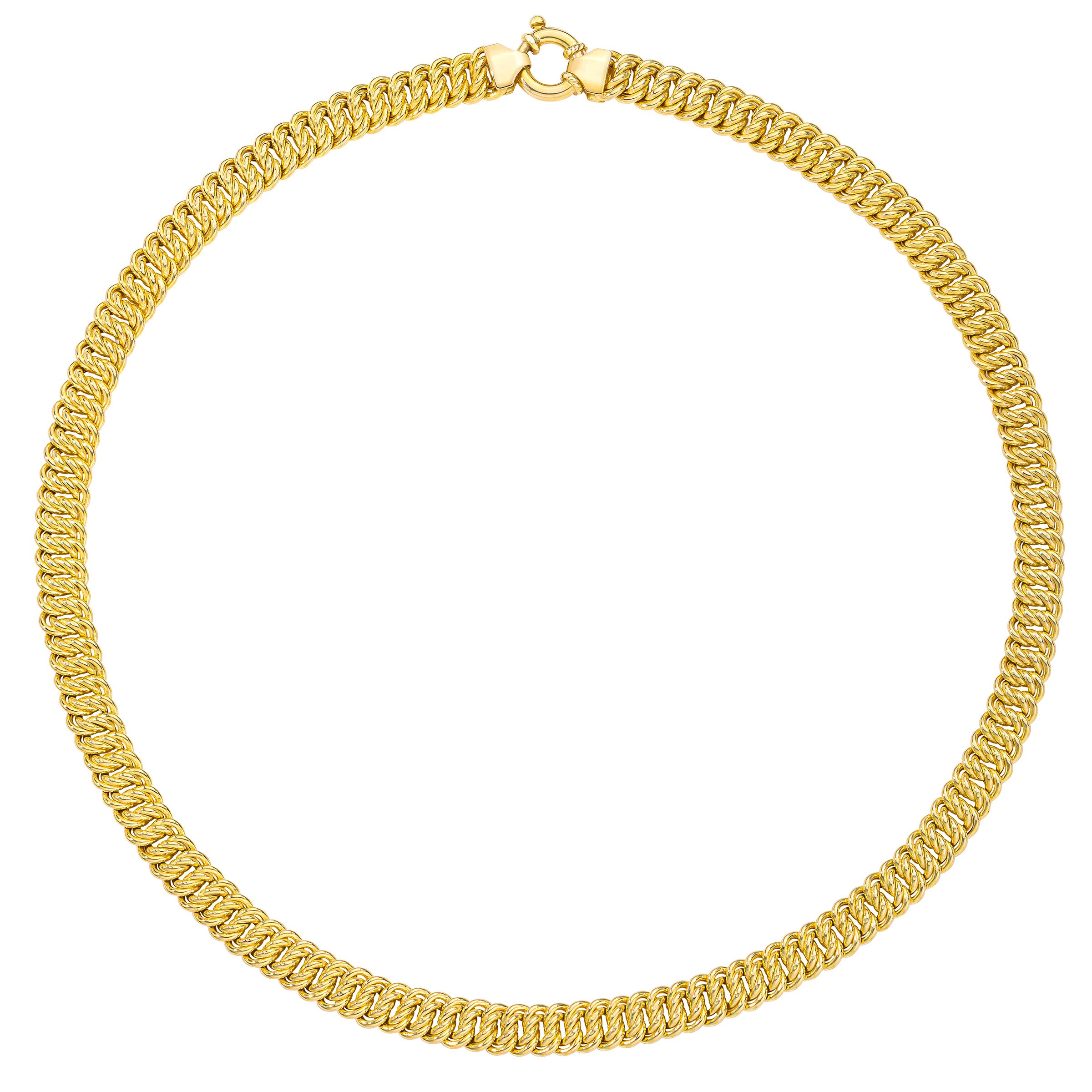 14KT YELLOW GOLD INFINITY LINK NECKLACE MADE IN ITALY - Image 1
