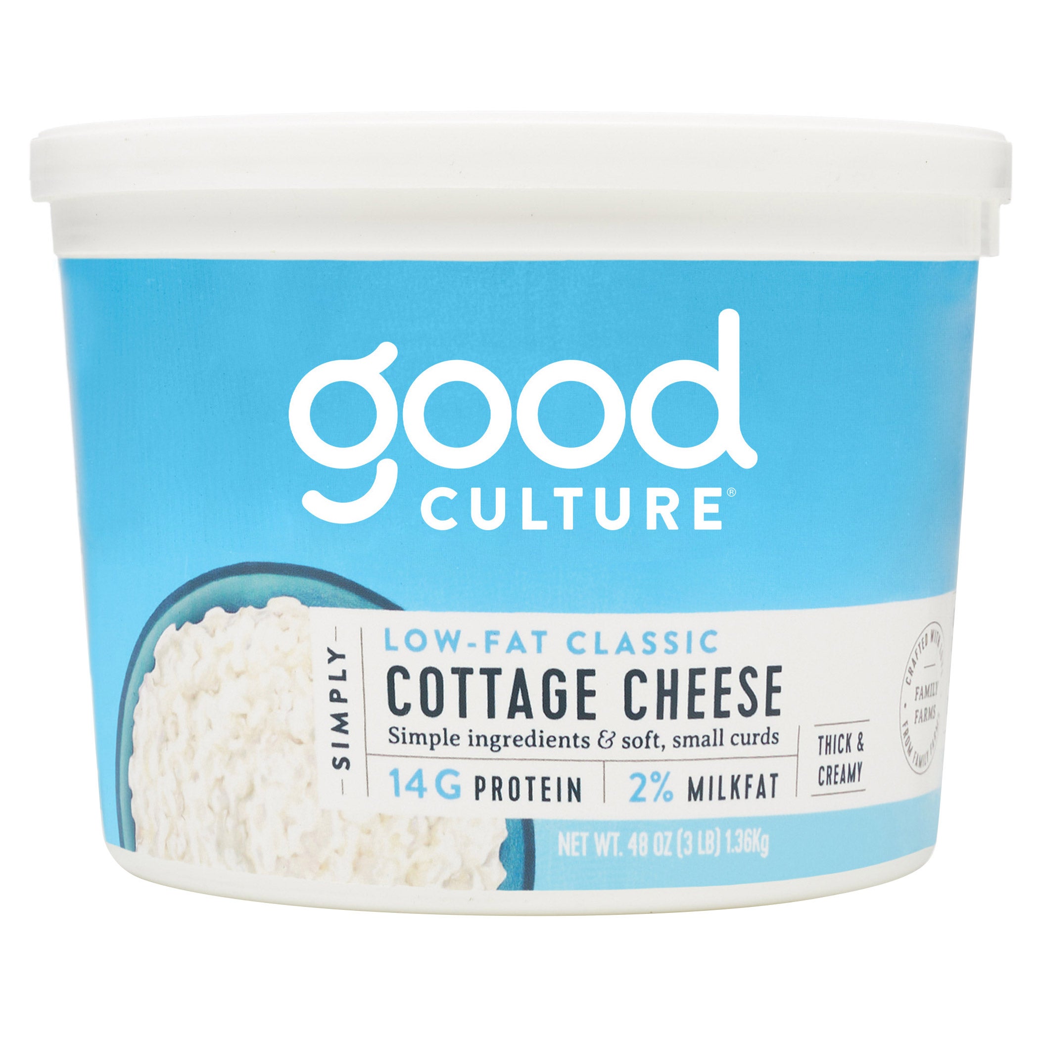 GOOD CULTURE COTTAGE CHEESE 48 OUNCE TUB