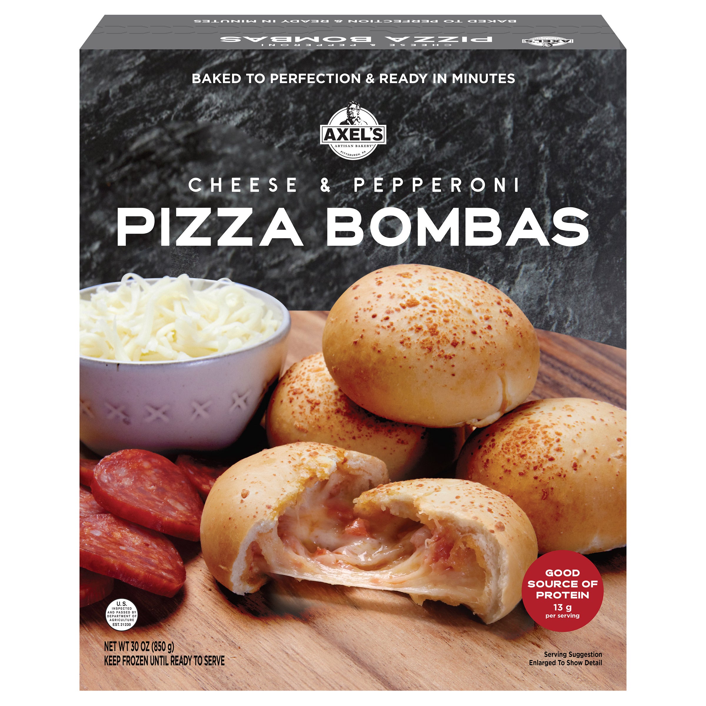 AXEL'S PIZZA BOMBAS 30 OZ (1.87 LBS)