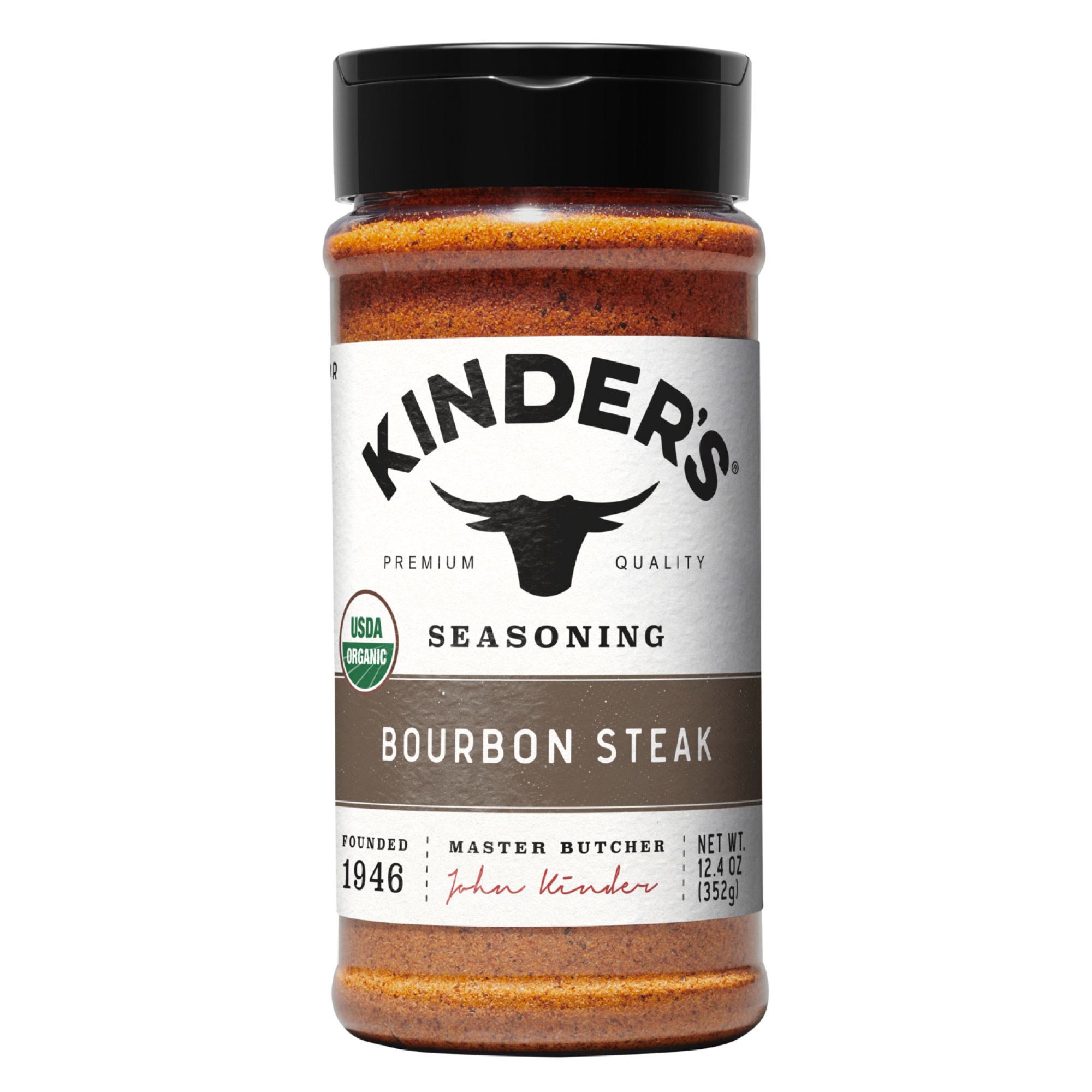 KINDER'S ORGANIC BOURBON STEAK SEASONING 12.4 OZ