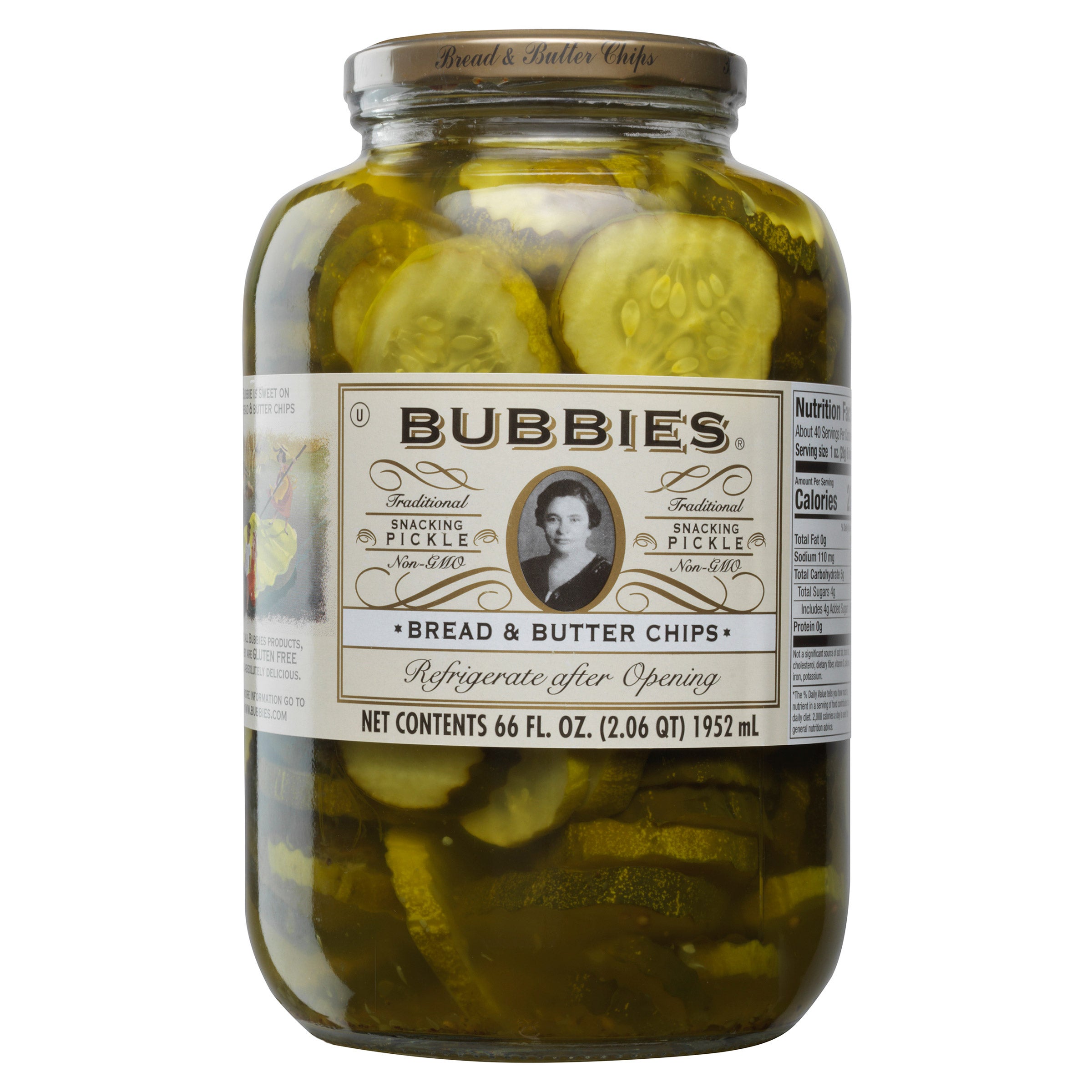 BUBBIES BREAD AND BUTTER CHIPS 66 OZ