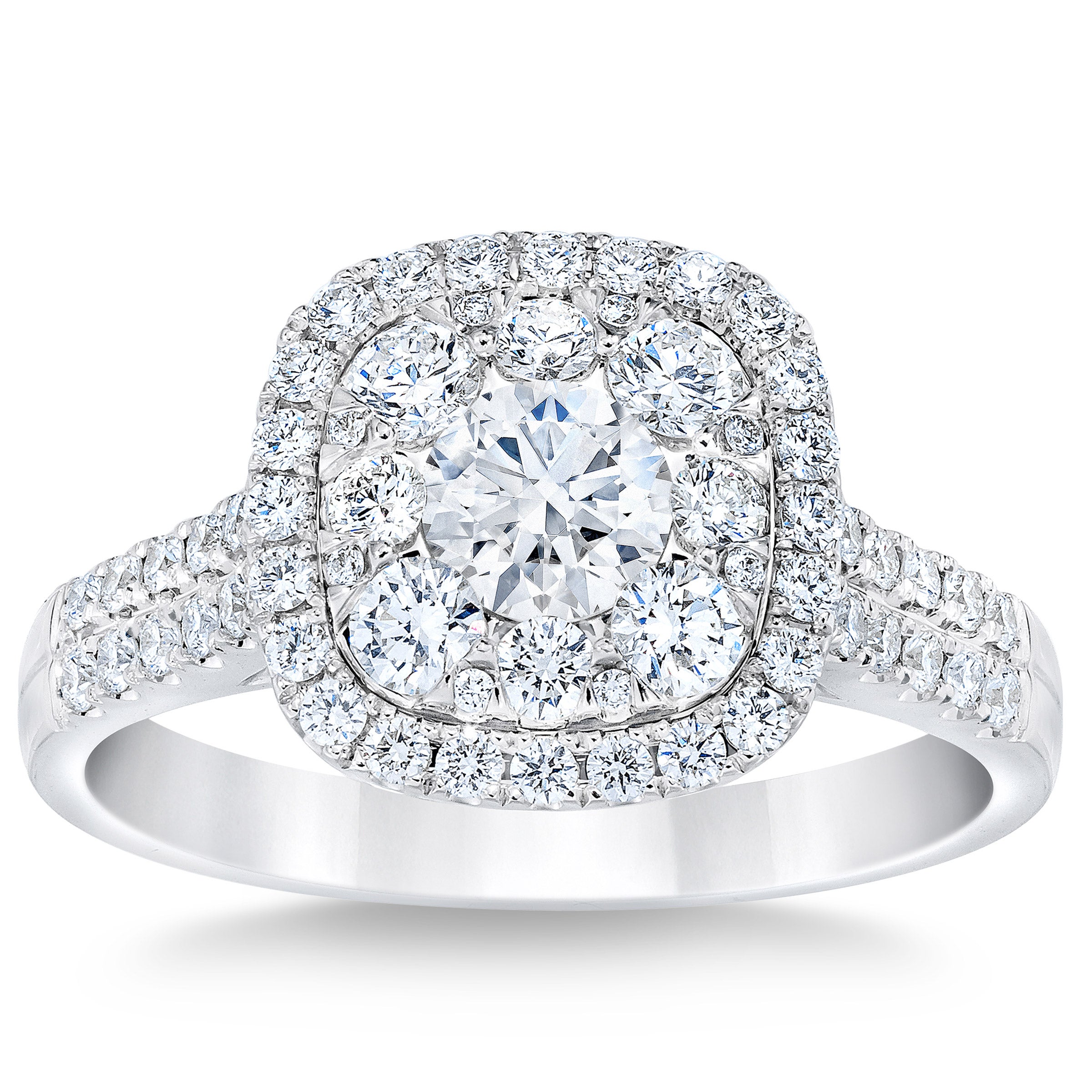 14KT WHITE GOLD VS2 I 1.50CTW ROUND DIAMOND RING (0.50CTR) - Image 1