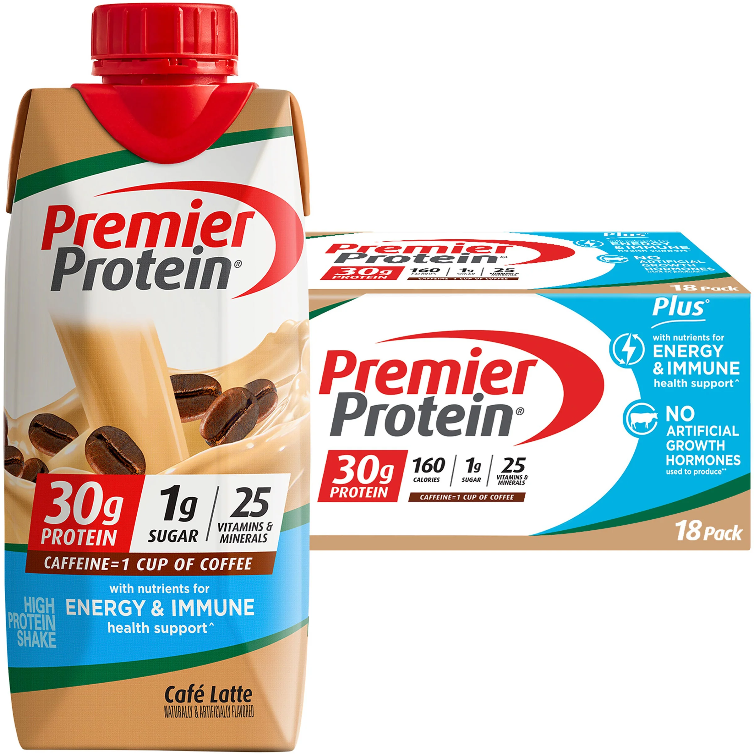 PREMIER PROTEIN SHAKE CAFE LATTE 11 FL OZ/18 PK