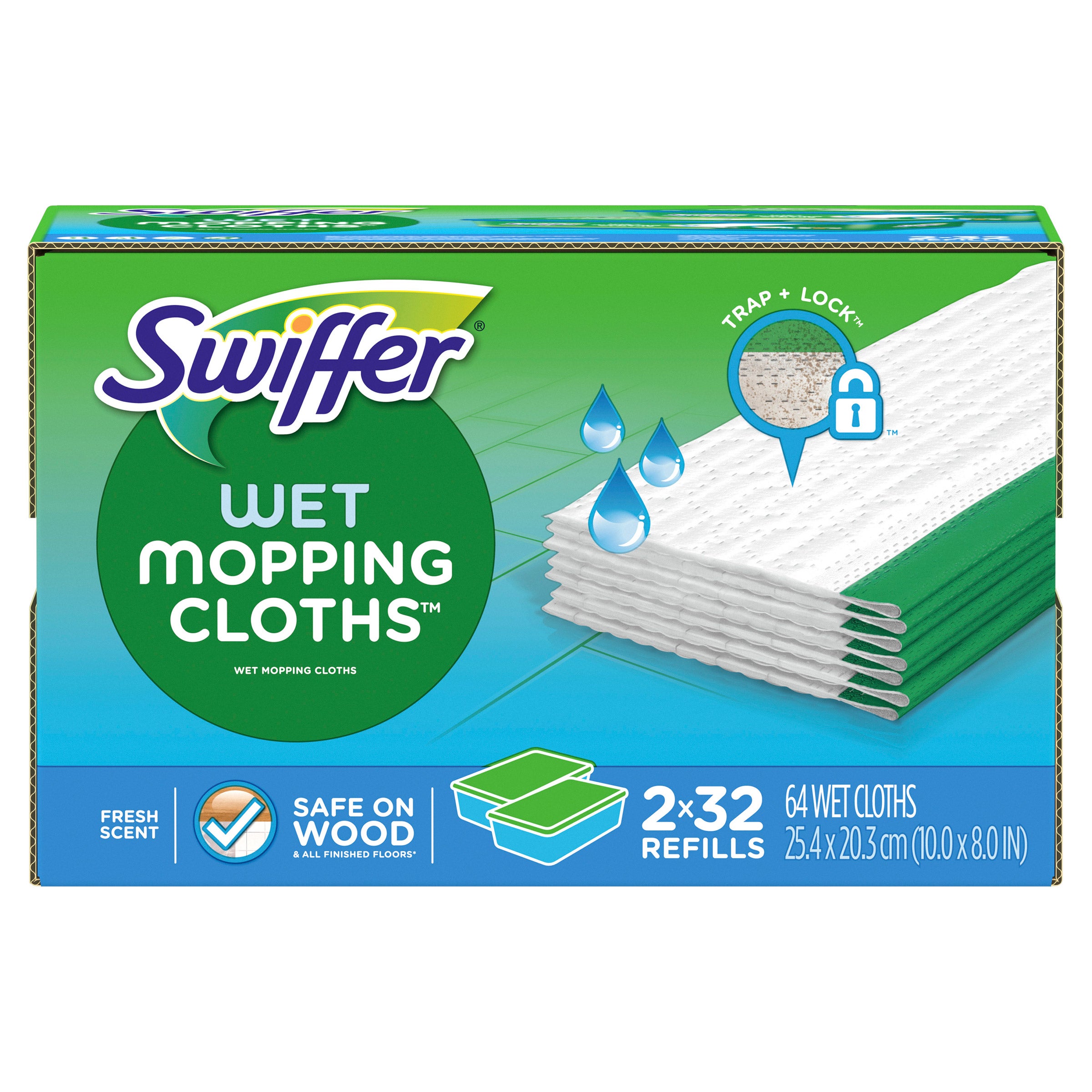 SWIFFER WET CLOTH REFILL 64 COUNT
