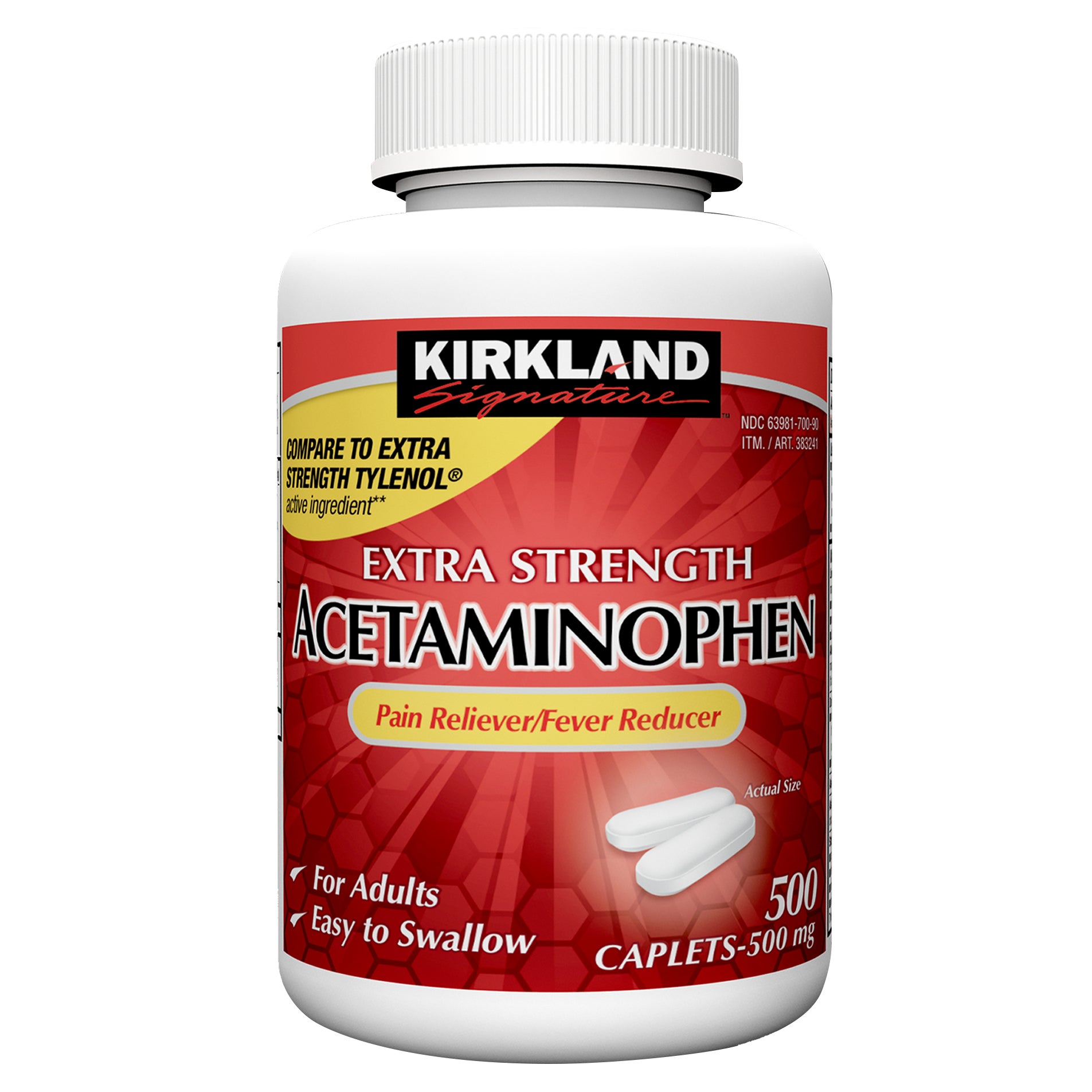 KIRKLAND SIGNATURE ES ACETAMINOPHEN 500MG 2X500 COUNT - Image 1