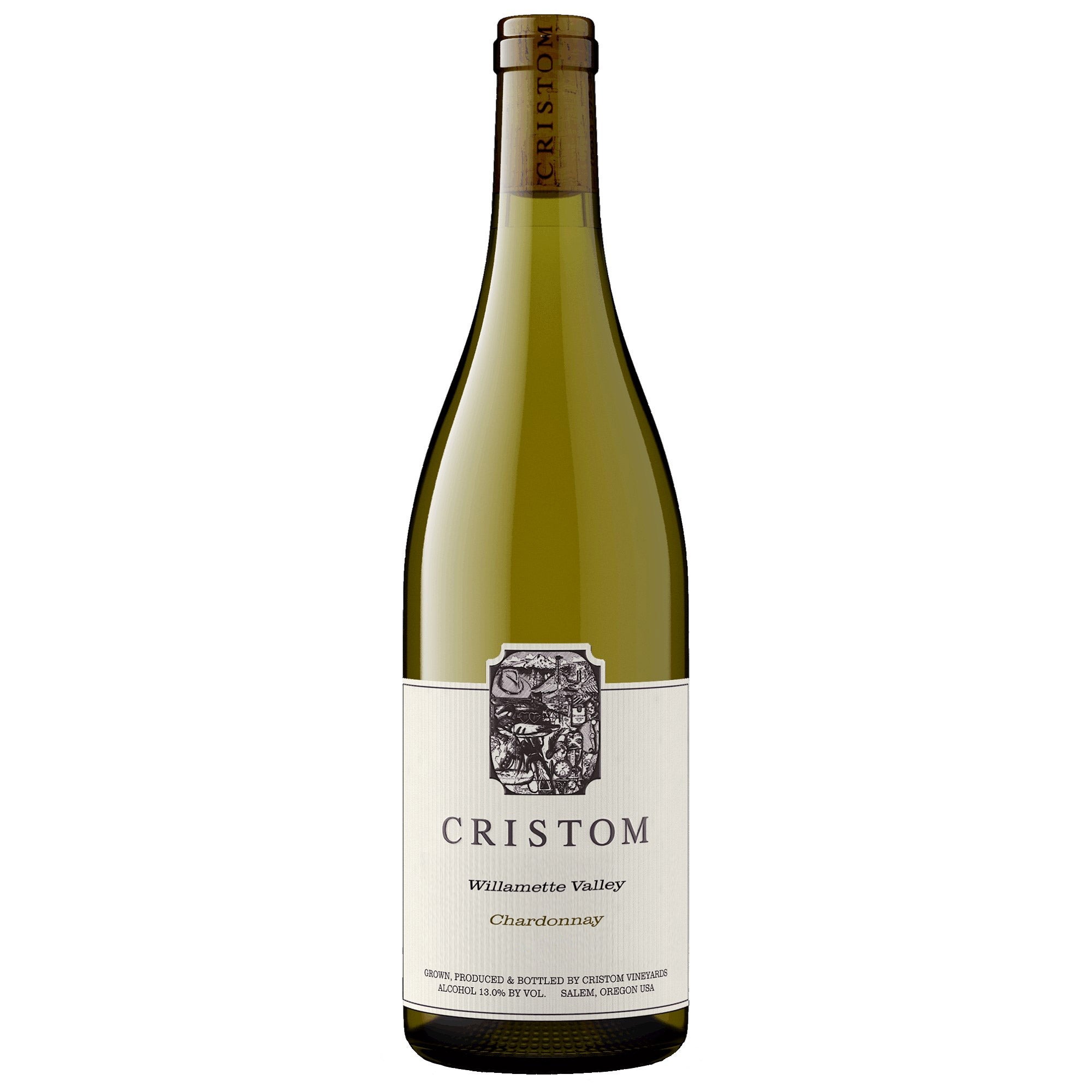 CRISTOM CHARDONNAY WILLAMETTE VLY 750ML