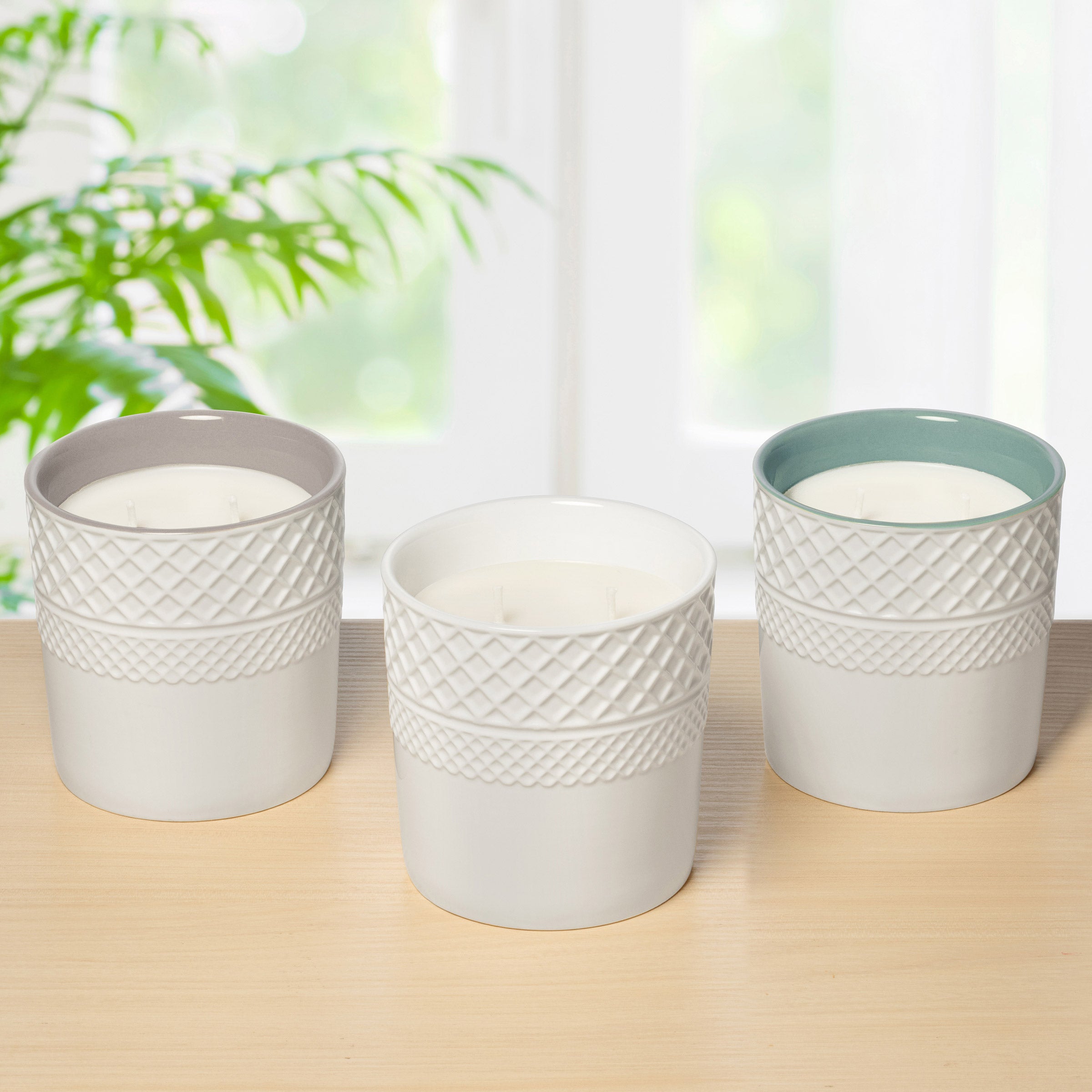 BELLEVUE RITZ CERAMIC CANDLE 14OZ 3 PACK