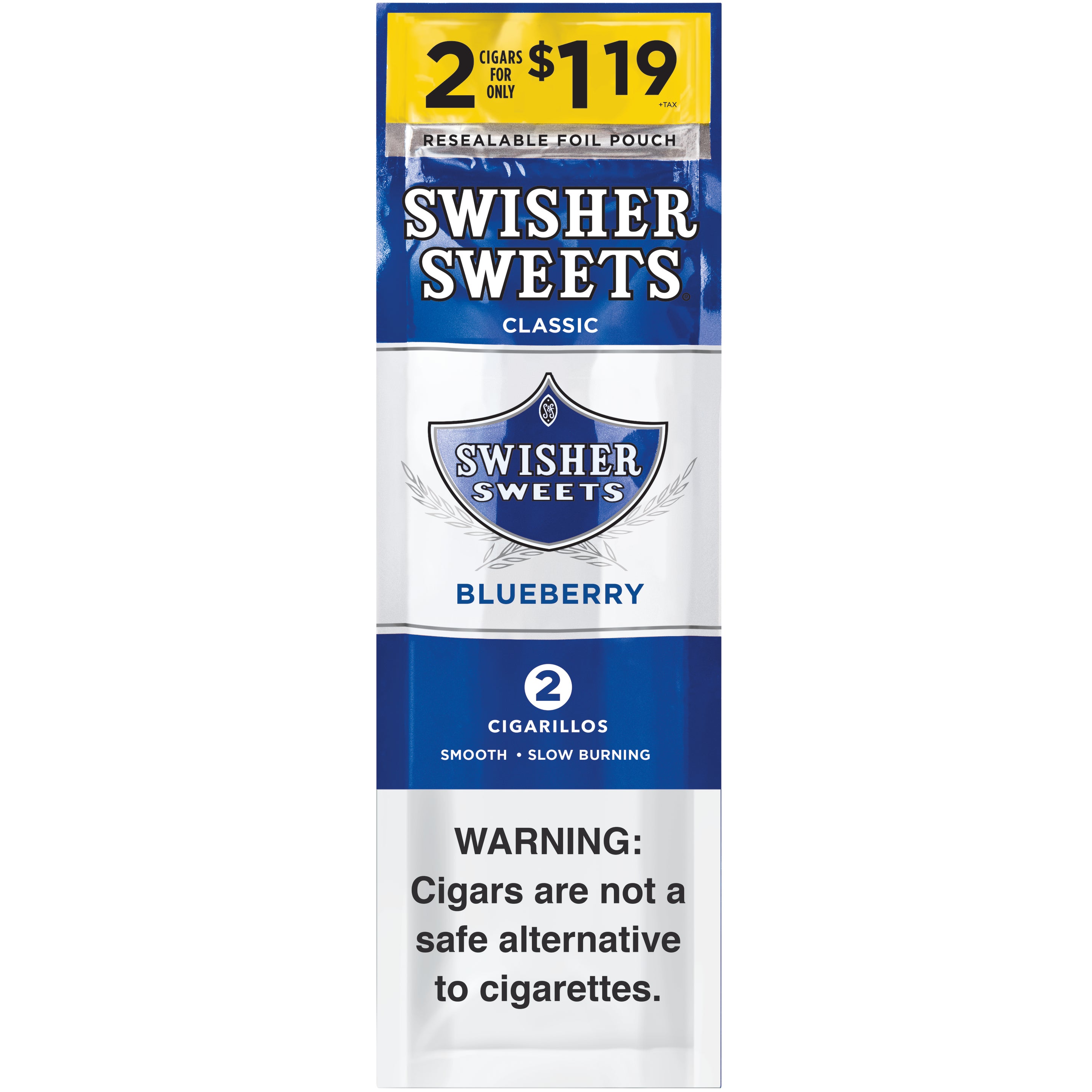 SWISHER SWEETS BLUEBERRY CIGARILLOS 30/2CT $1.19 PP