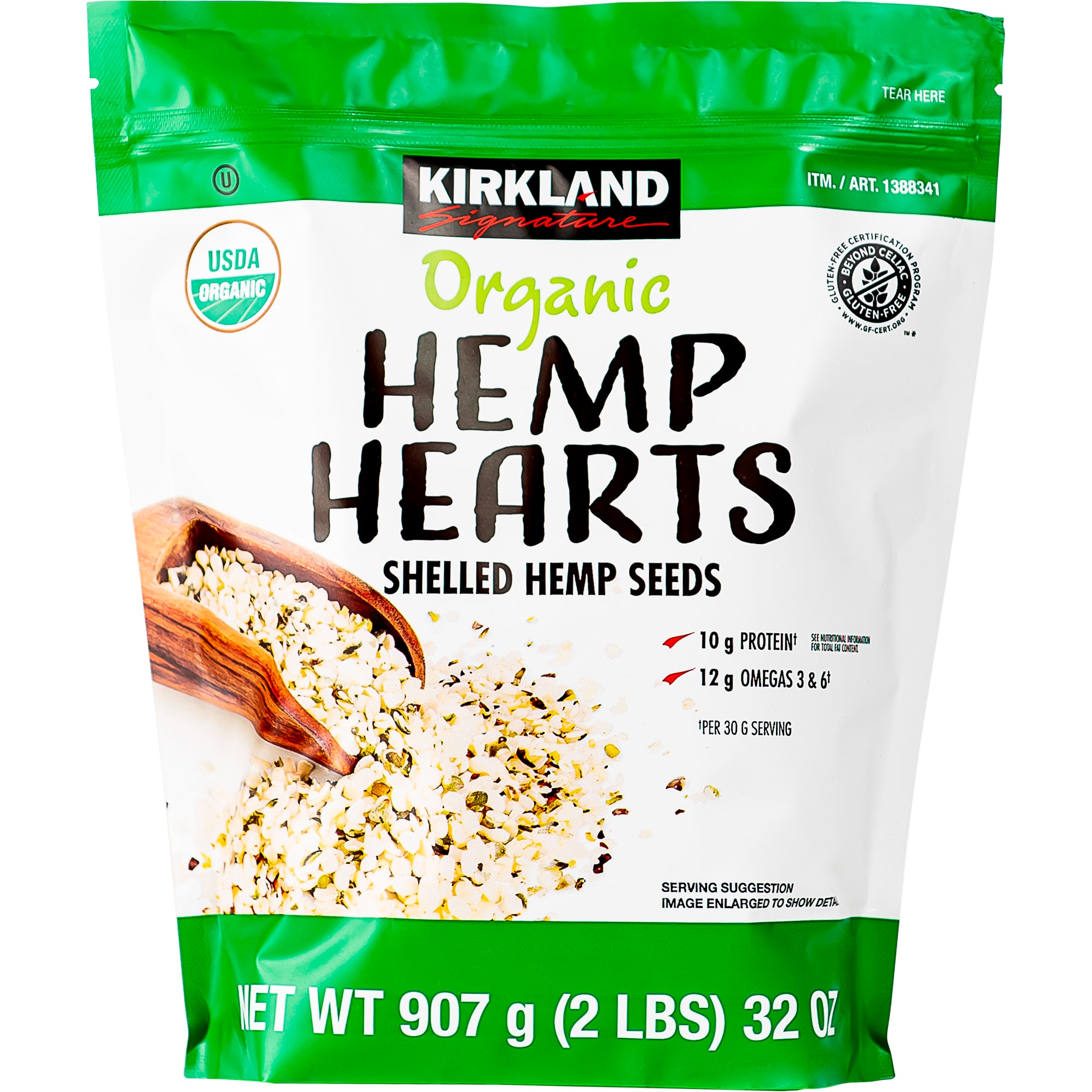 KIRKLAND SIGNATURE ORGANIC HEMP HEARTS 2 LB - Image 1