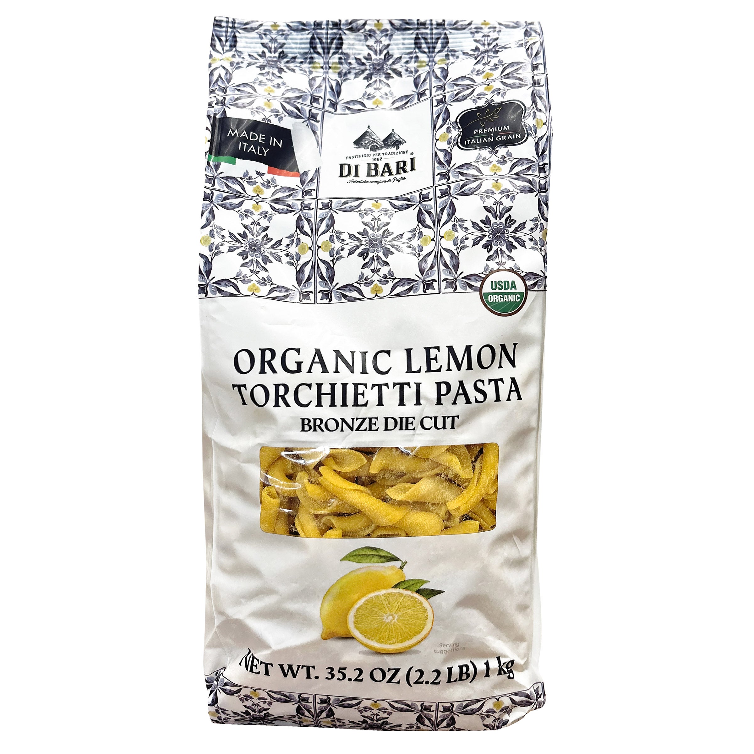ORGANIC DI BARI LEMON TORCHIETTI PASTA 2.2 POUNDS - Image 1
