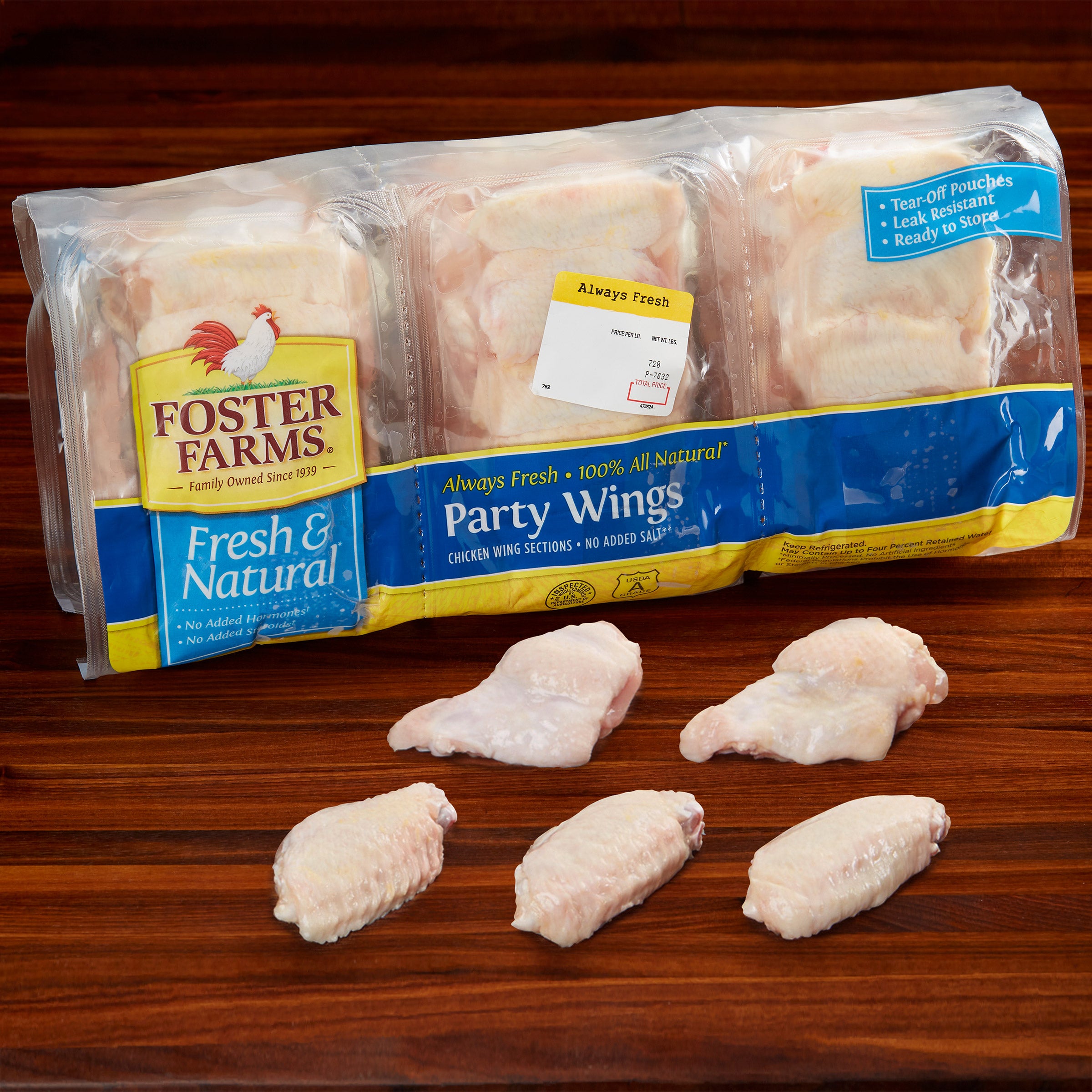 FRESH PARTY WINGS WING FLATS & DRUMETTES PER LB