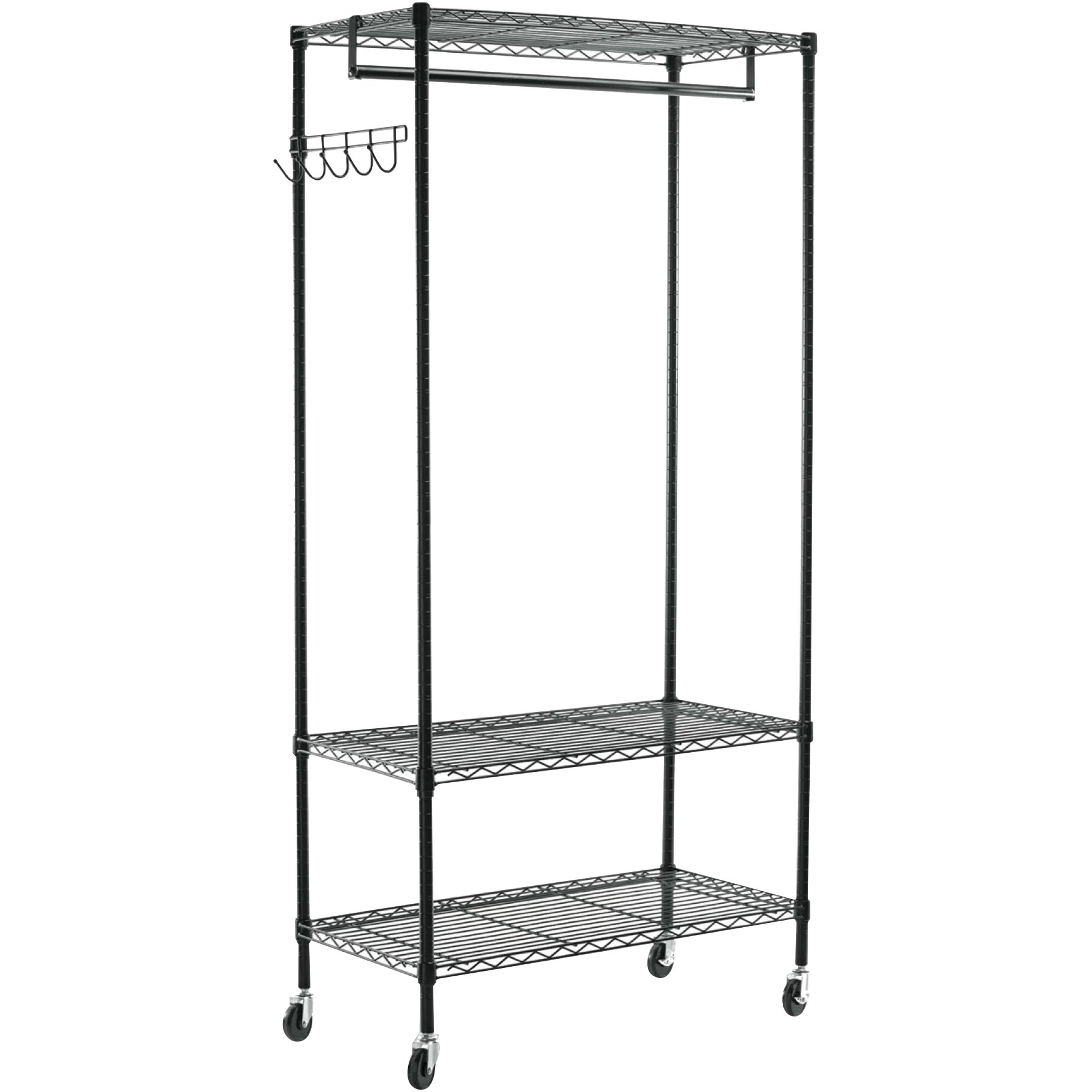 ALERA 48X18 GARMENT RACK ALEGR364818BL BLACK - Image 1