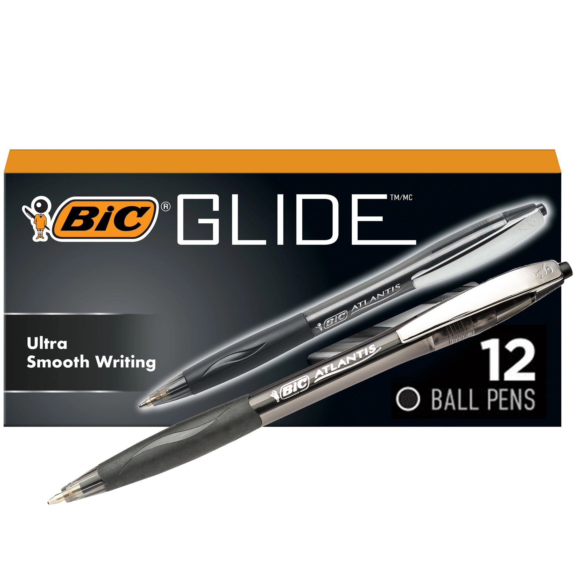 BIC GLIDE RT BALLPOINT PEN BLK BICVCG11BKKT 24CT
