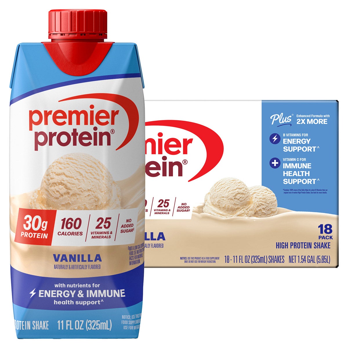 PREMIER PROTEIN SHAKE VANILLA 11 FL OZ/18 PK - Image 1