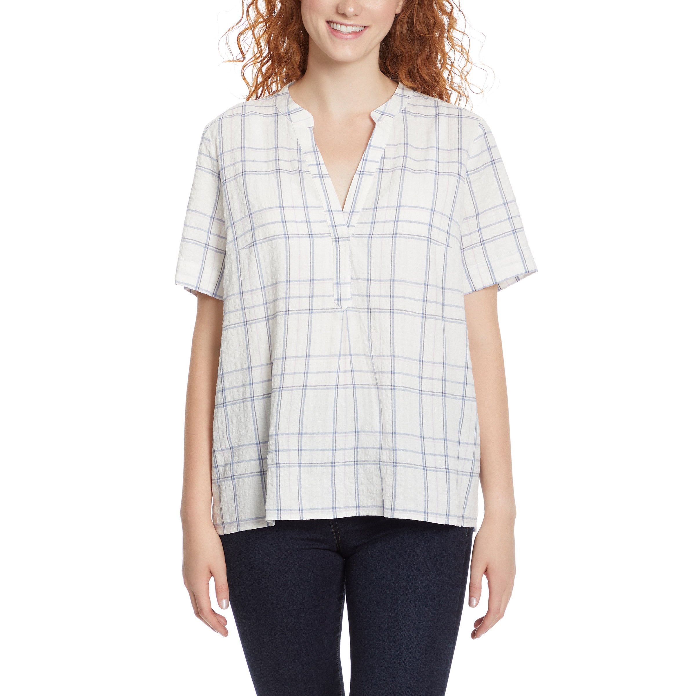 GLORIA VANDERBILT LADIES SEERSUCKER TOP