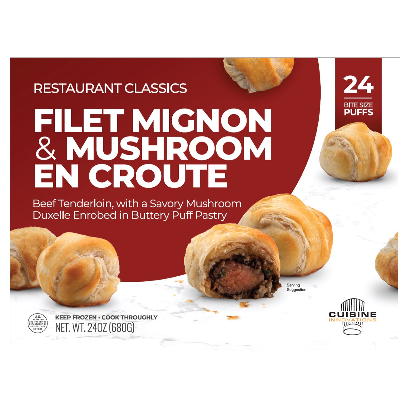 FILLO FACTORY BEEF EN CROUTE 24 CT (1.5 LBS)