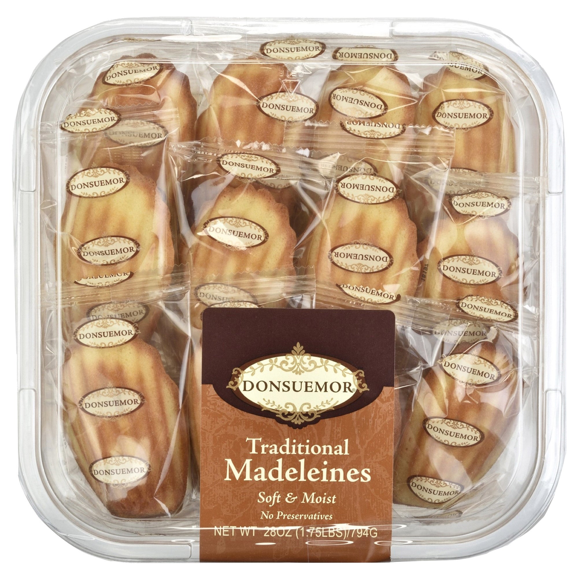 DONSUEMOR TRADITIONAL MADELEINES 28 OUNCE CONTAINER