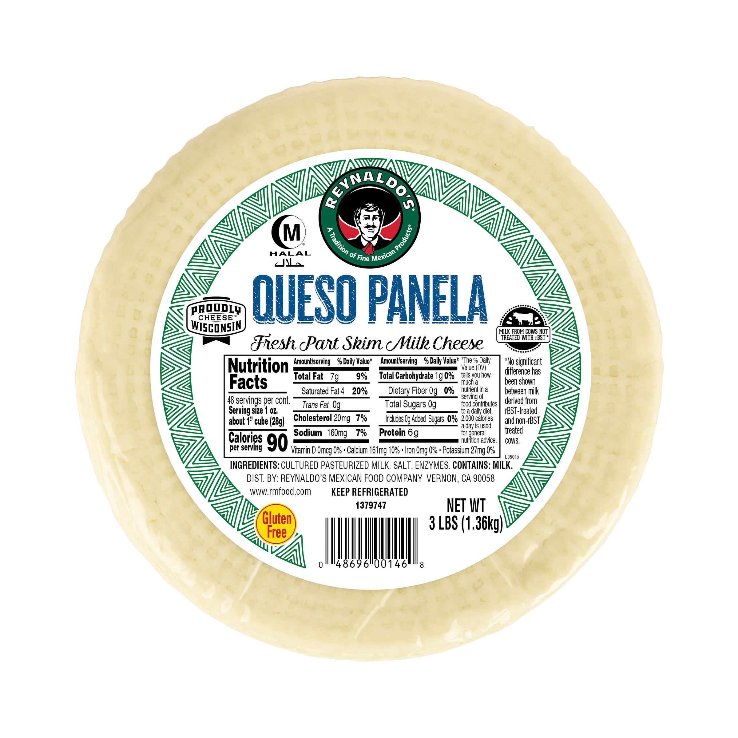 REYNALDO'S QUESO PANELA 3 LBS