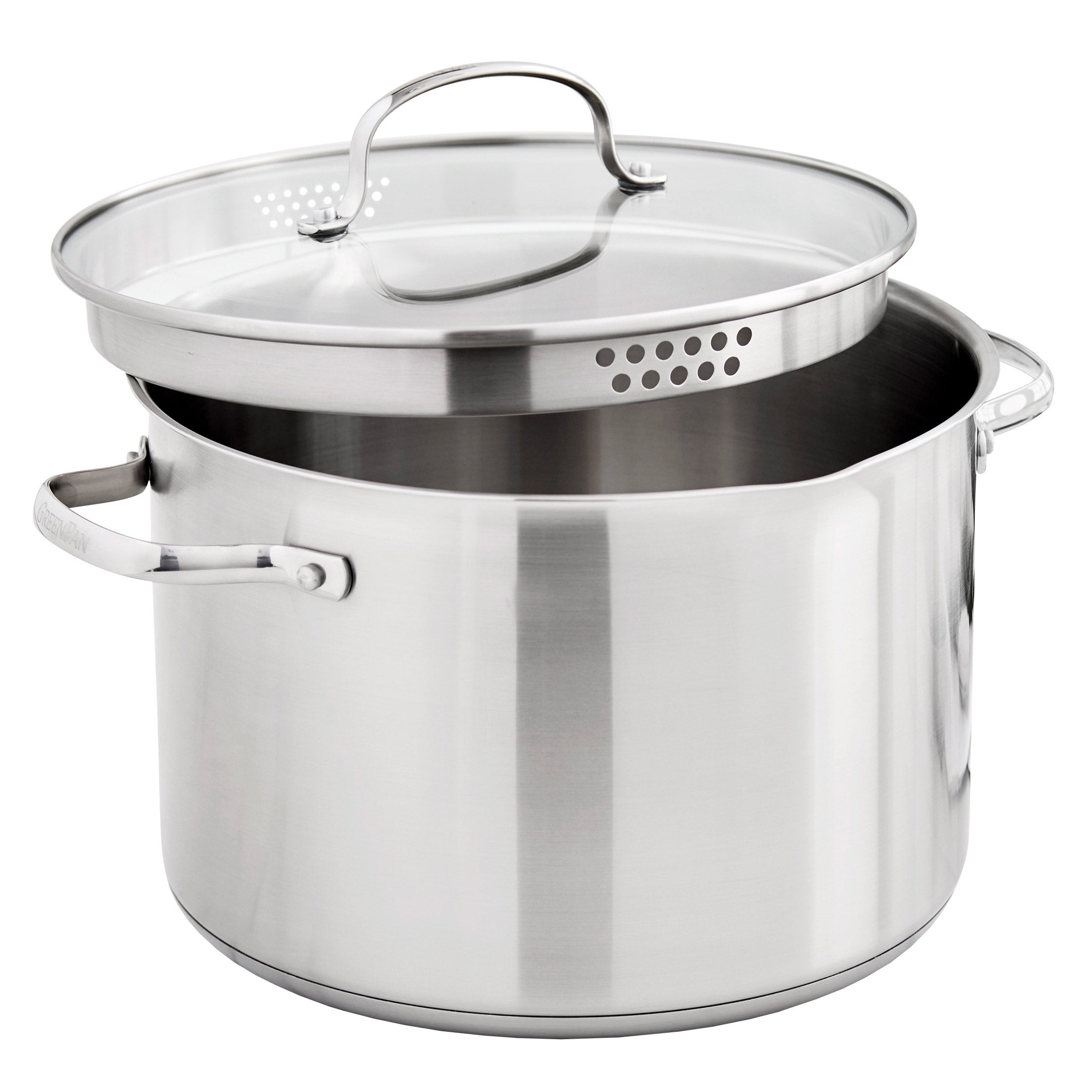GREENPAN STAINLESS STEEL 8-QUART STOCK POT - Image 1